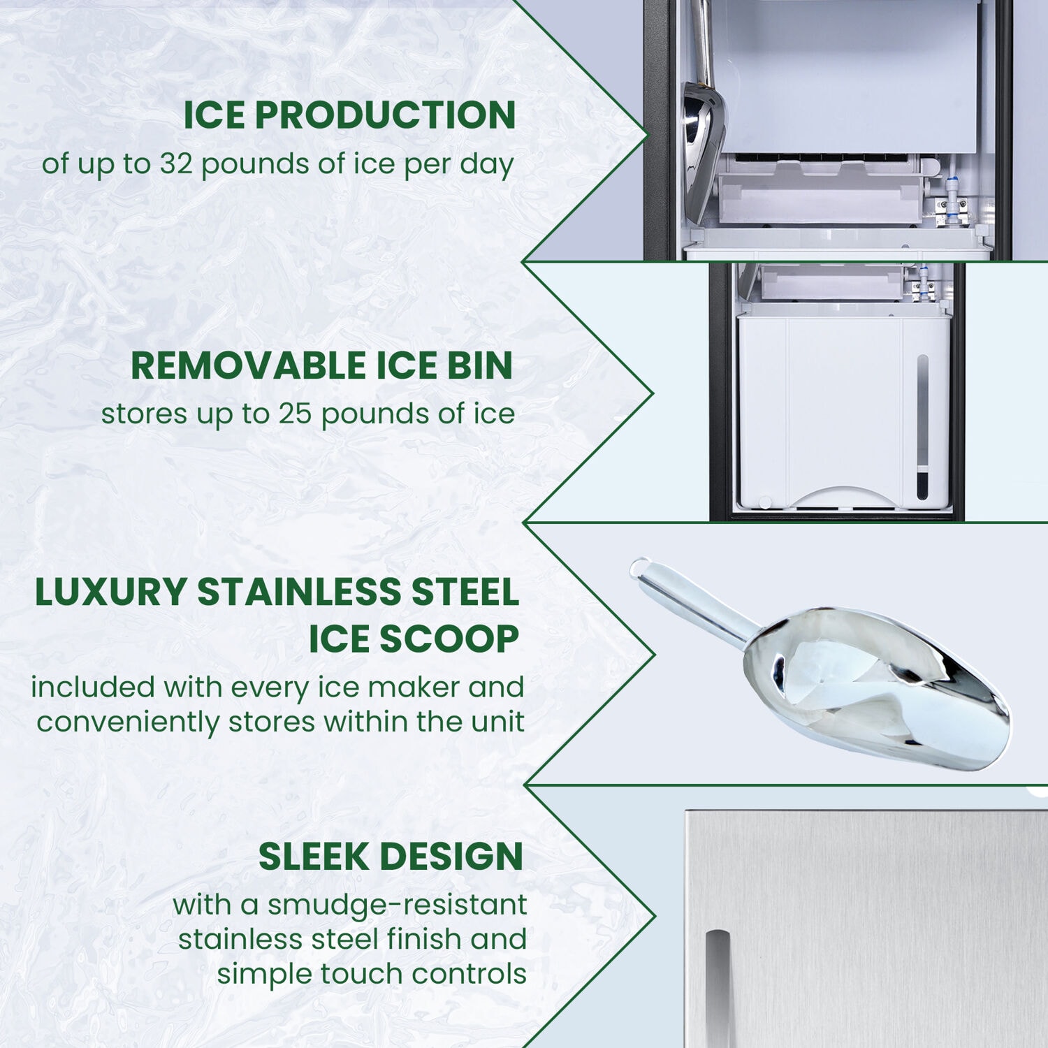 Hanover HIM60701-3SS Ice-Makers - View #2