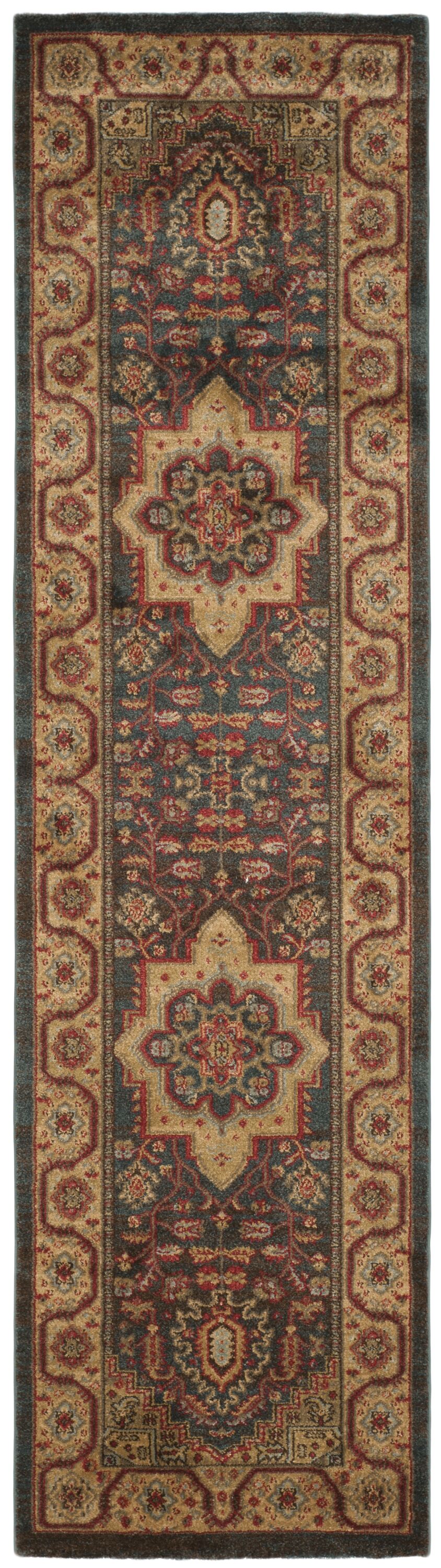 Mahal MAH656 Power Loomed Indoor Runner Rug - Navy/Natural - 2'2"x6' - Safavieh.