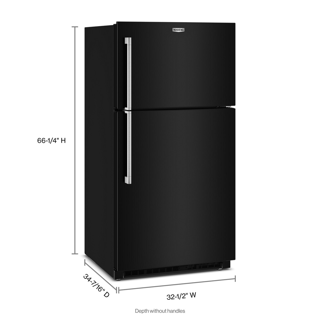 Maytag 21.3-cu ft Standard-Depth 33-in Wide Top-Freezer