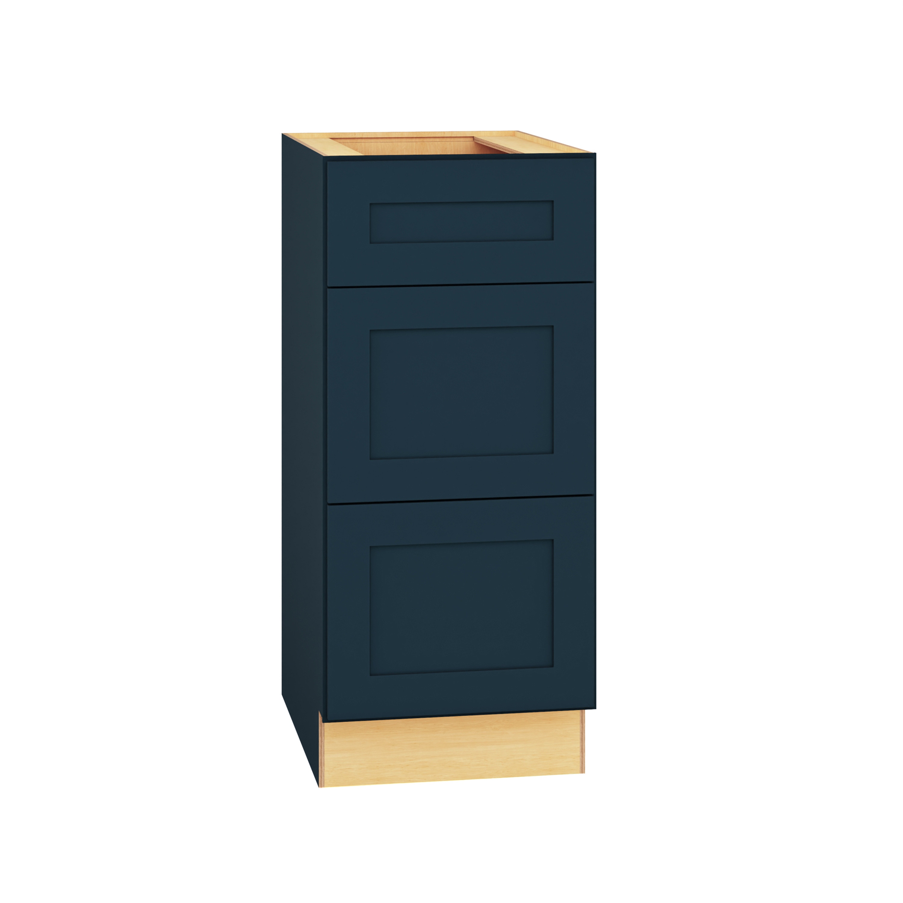 Diamond Express 330 VDB153421 Jamestown 15-in W x 34.5-in H x 21-in D Regatta Blue 3 -Drawer Wood Wall-mount Cabinet Banks