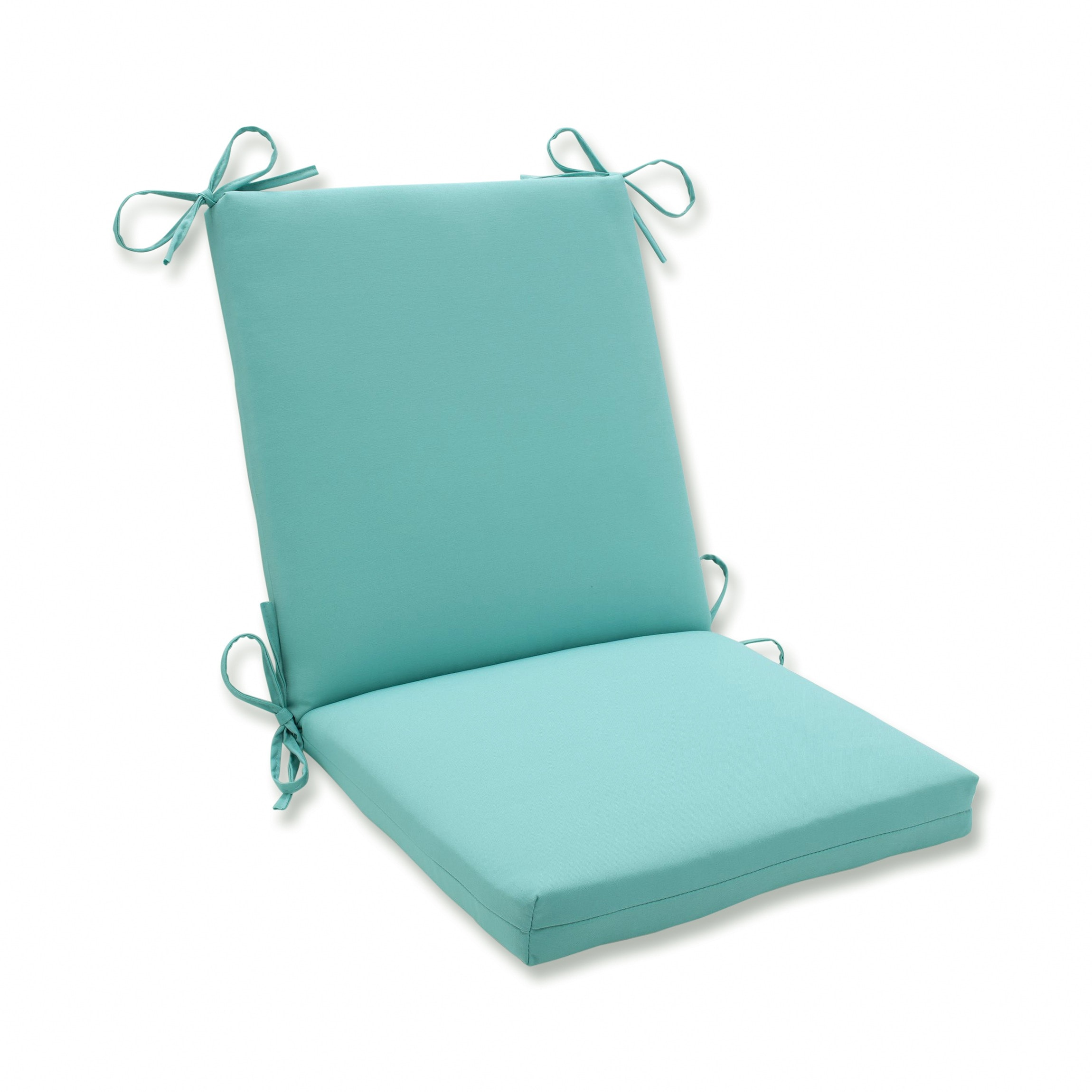 Pillow Perfect 641812 Sunburst Pool 36.5-in x 18-in Blue Patio chair cushion