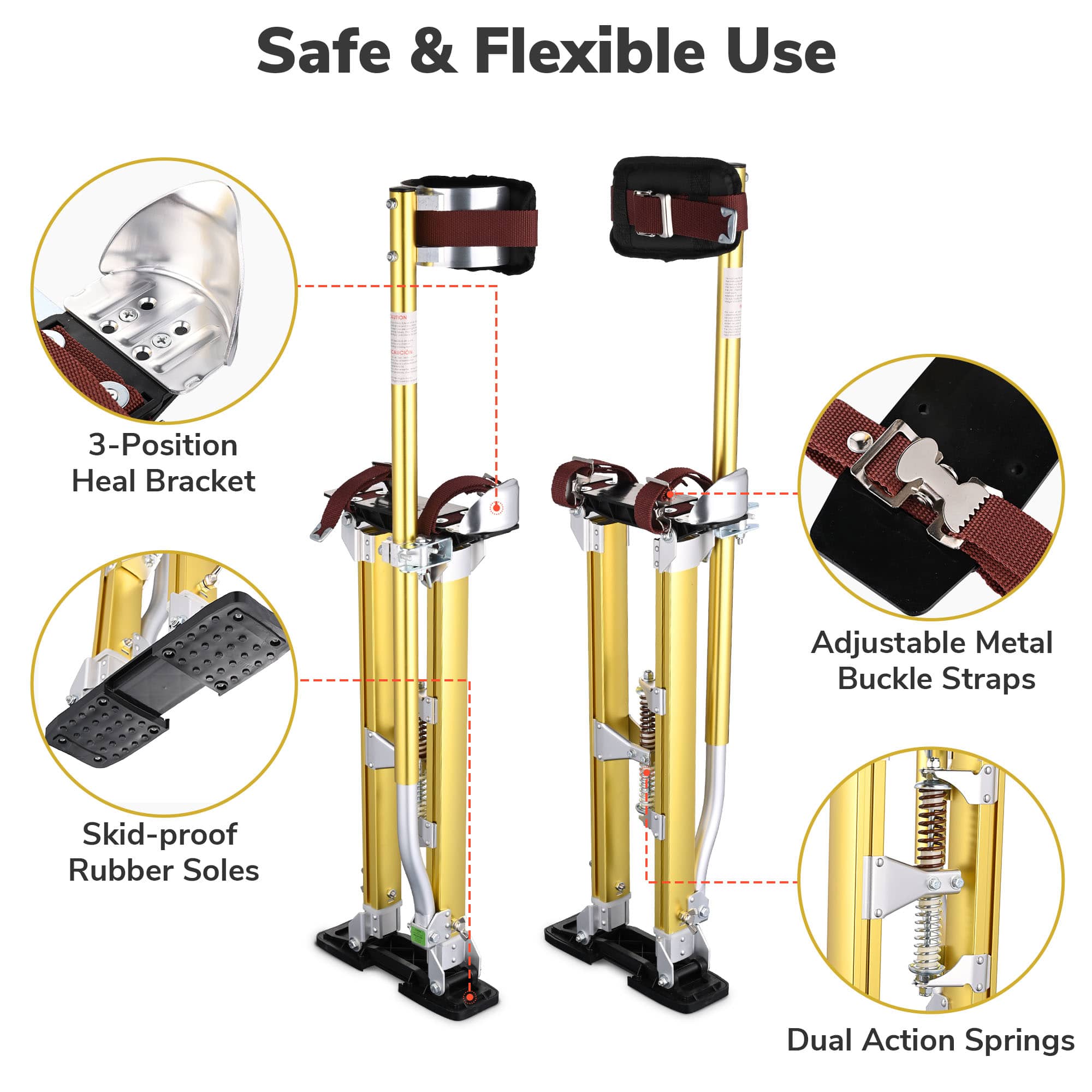 Yescom 08STI002-2440-15-LO Drywall-Stilts - View #5