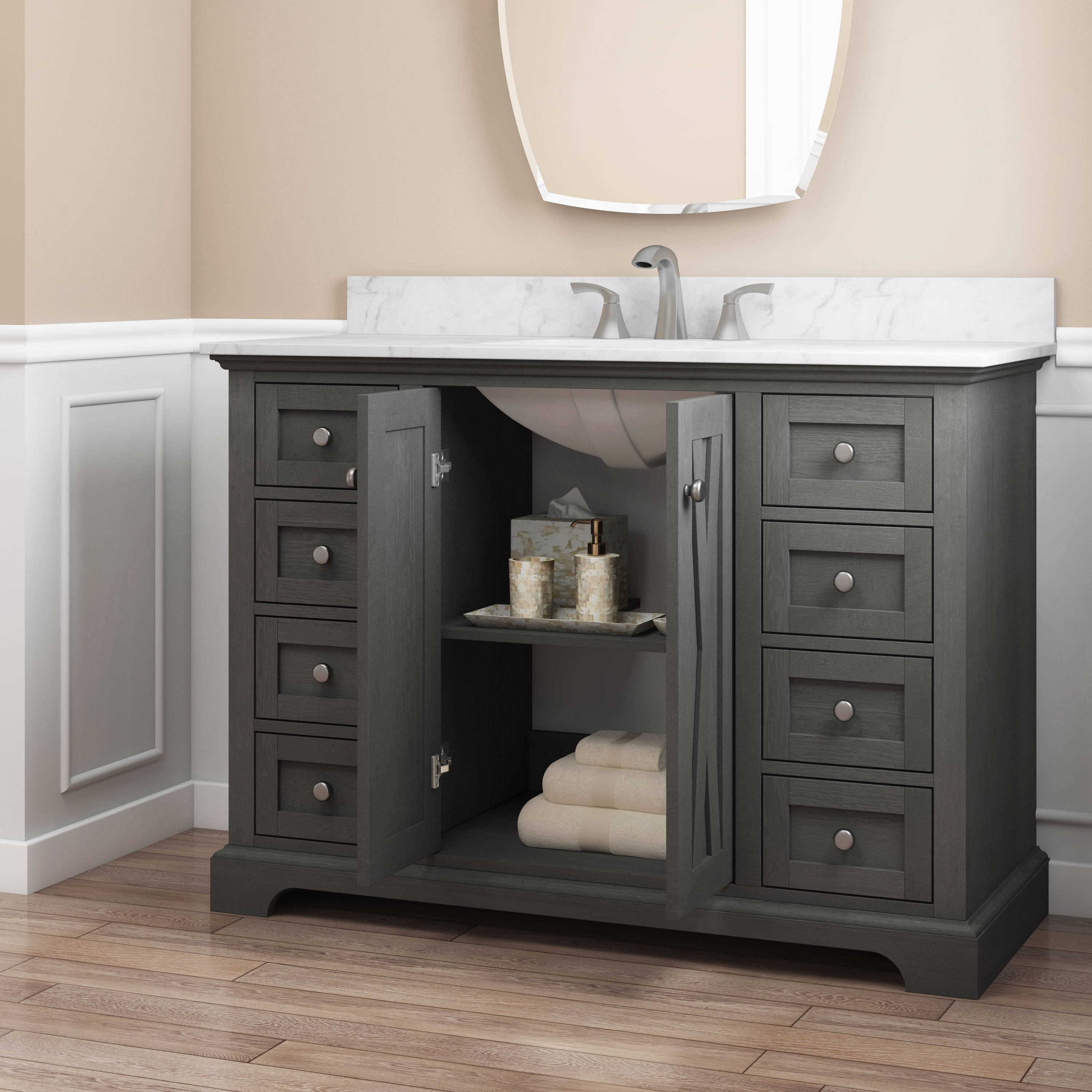 allen + roth LWSJ48VBR Bath-Vanity-Combo - View #4