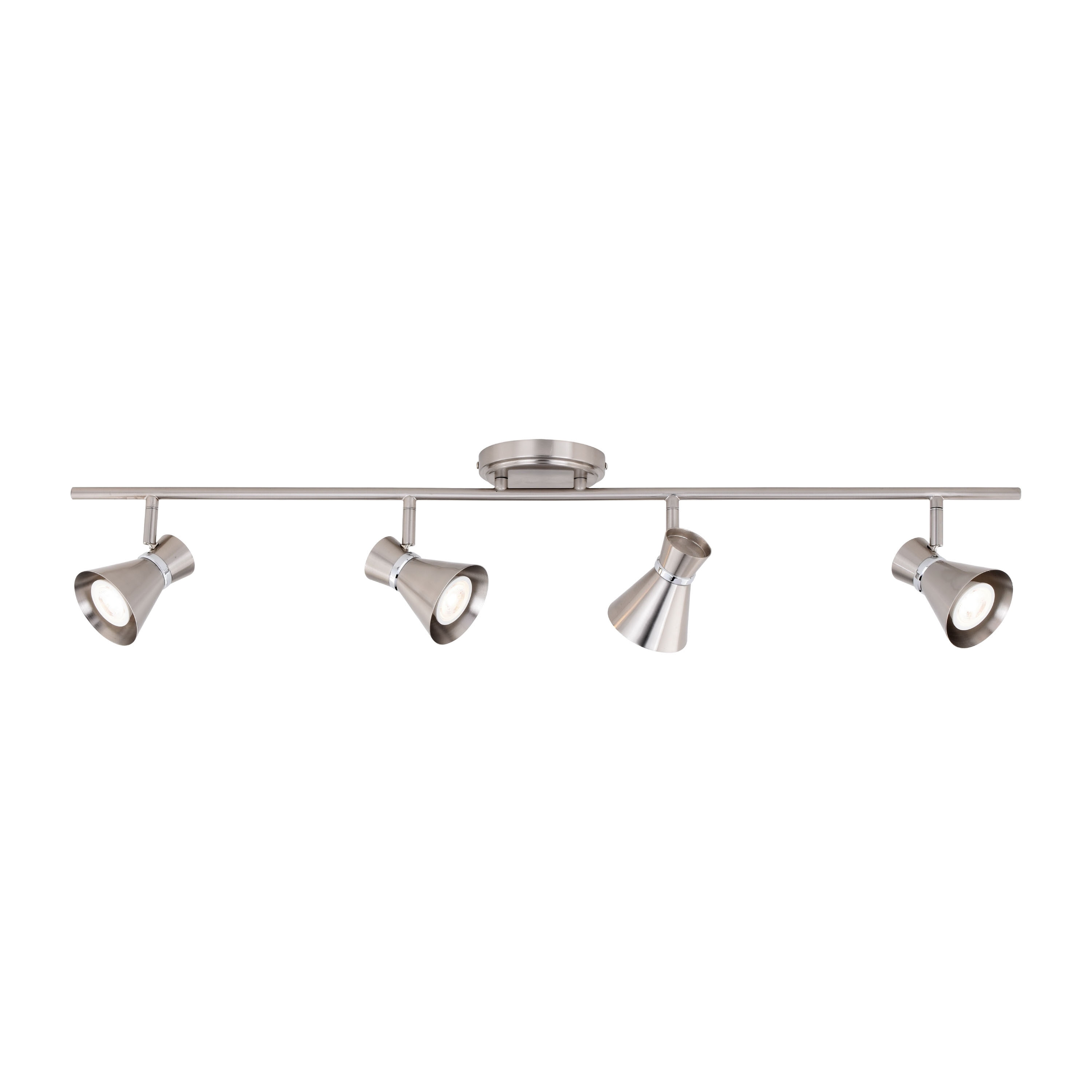 Cascadia Alto 36-in 4-Light Brushed Nickel with Chrome dimmable Gu10 ...