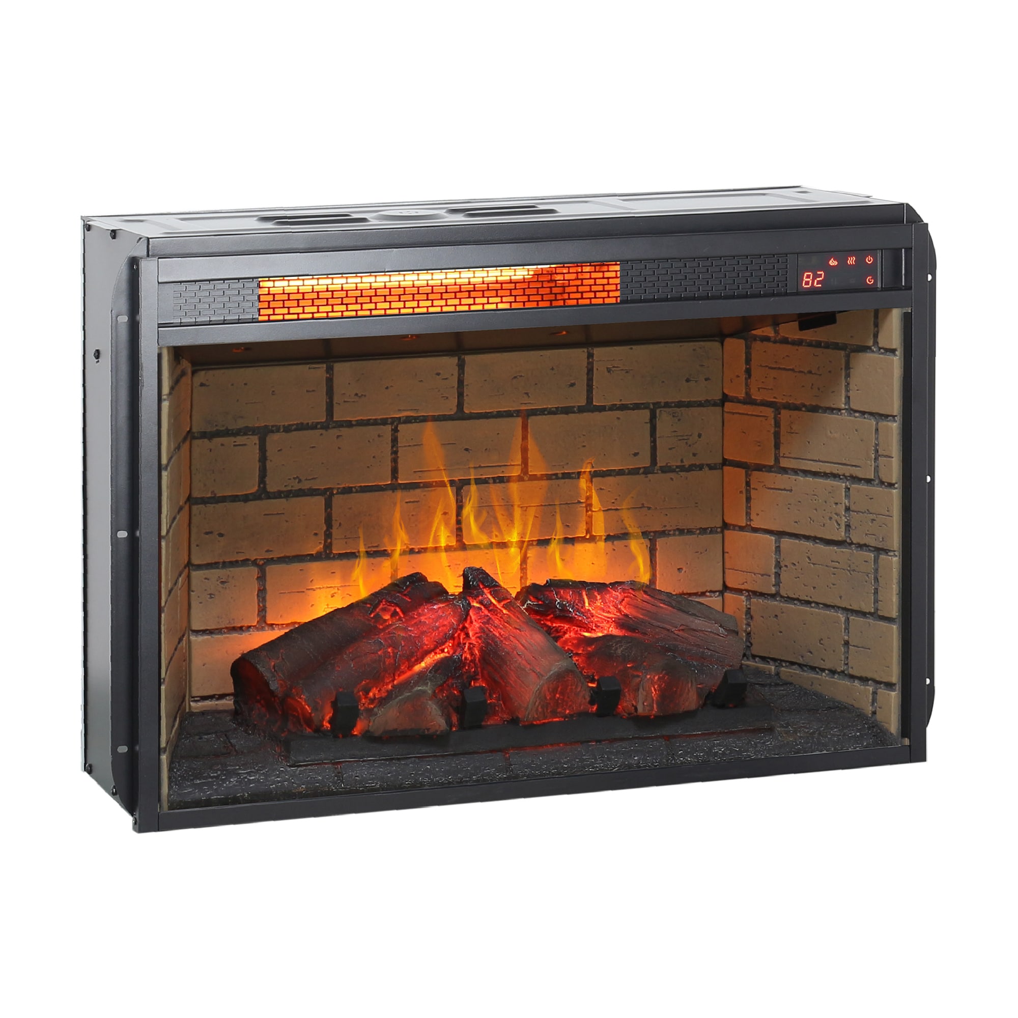 Bybafun YC0700029 27.2-Inches Black For TV Stand Electric Fireplace Insert