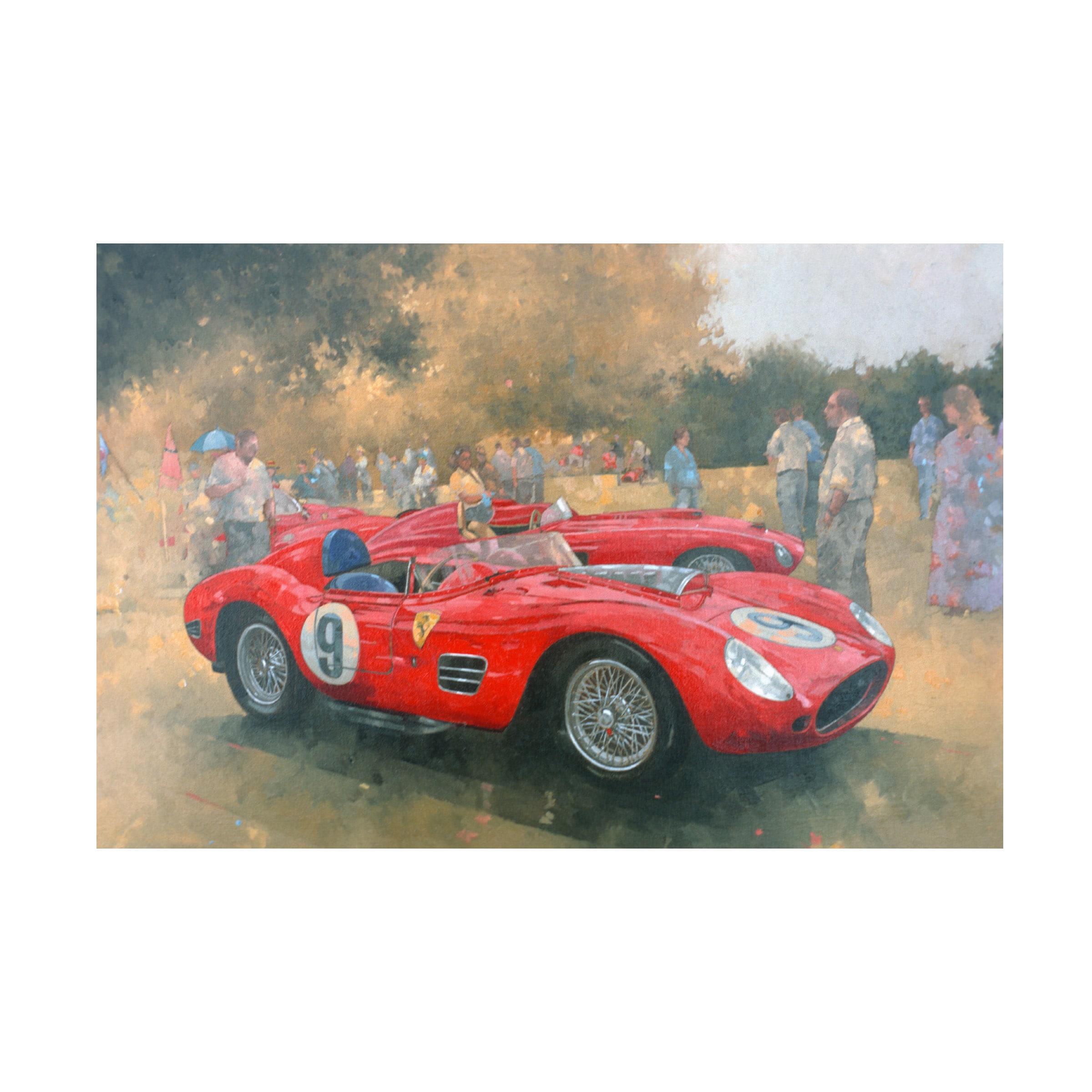 Trademark Fine Art Peter Miller Ferrari day out at Meadow Brook Canvas Art - 12x19