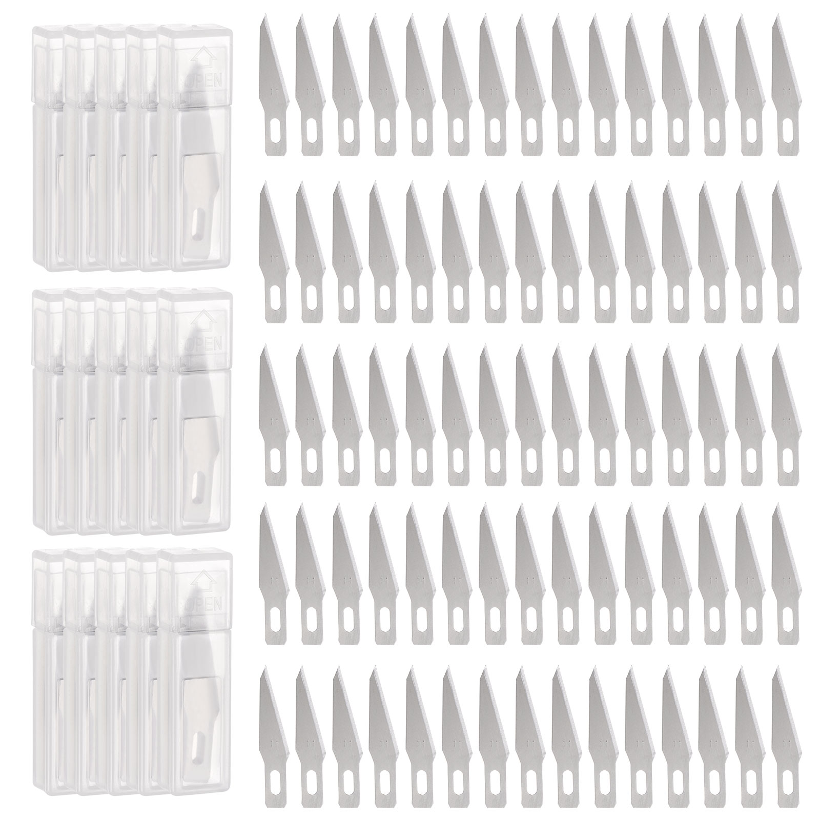 Harfington 150pcs Exacto Knife Blades Number 11 Hobby Knife Replacement Blade Refills