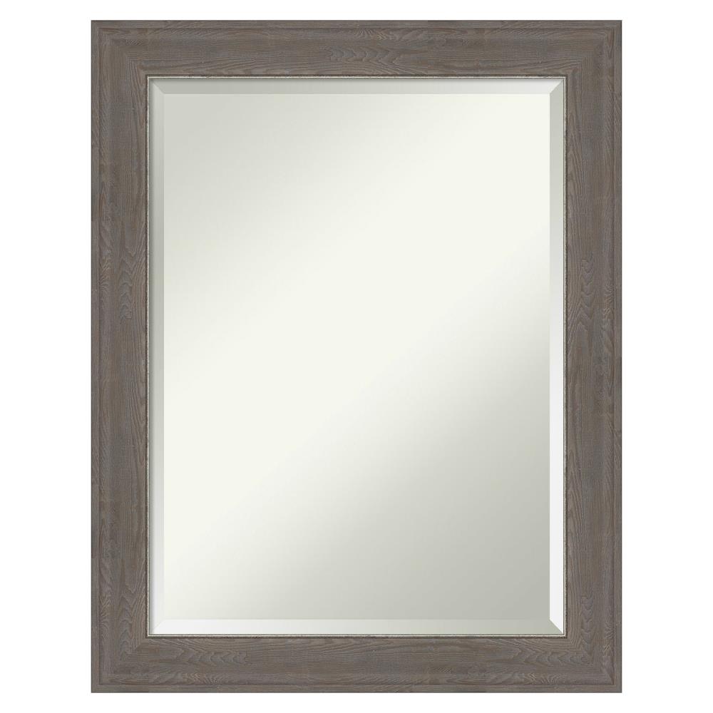 Amanti Art DSW4960851 Alta 22.5-in x 28.5-in Framed Rectangle Bathroom Vanity Mirror ( Distressed Grey )
