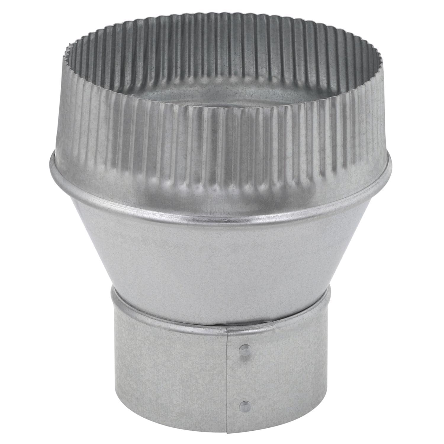 IMPERIAL 4 in. D X 6 in. D Galvanized Steel Furnace Pipe Increaser #GV1420