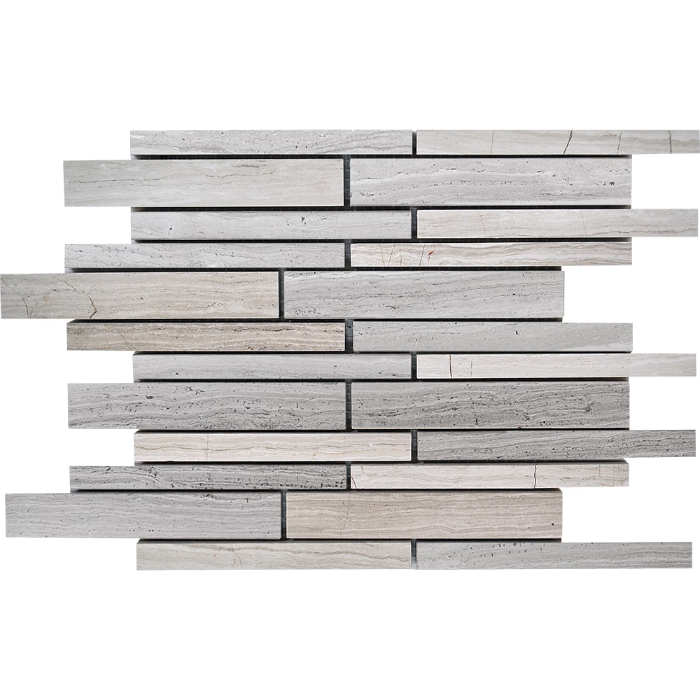 Marble Systems 100349 HAISA LIGHT MARBLE COLLECTION Haisa Light 9-in x 12-in Honed Natural Stone Marble Scale Patterned Floor and Wall Tile (3.75-sq. ft/ Carton)