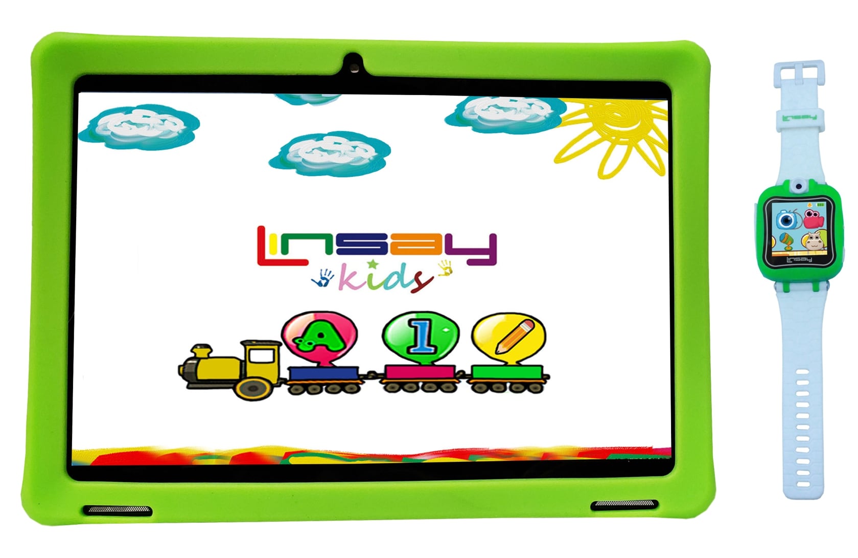 LINSAY F10KGWG 10.1-in 128 Android 13 Wi-fi Only Tablet with Case Included
