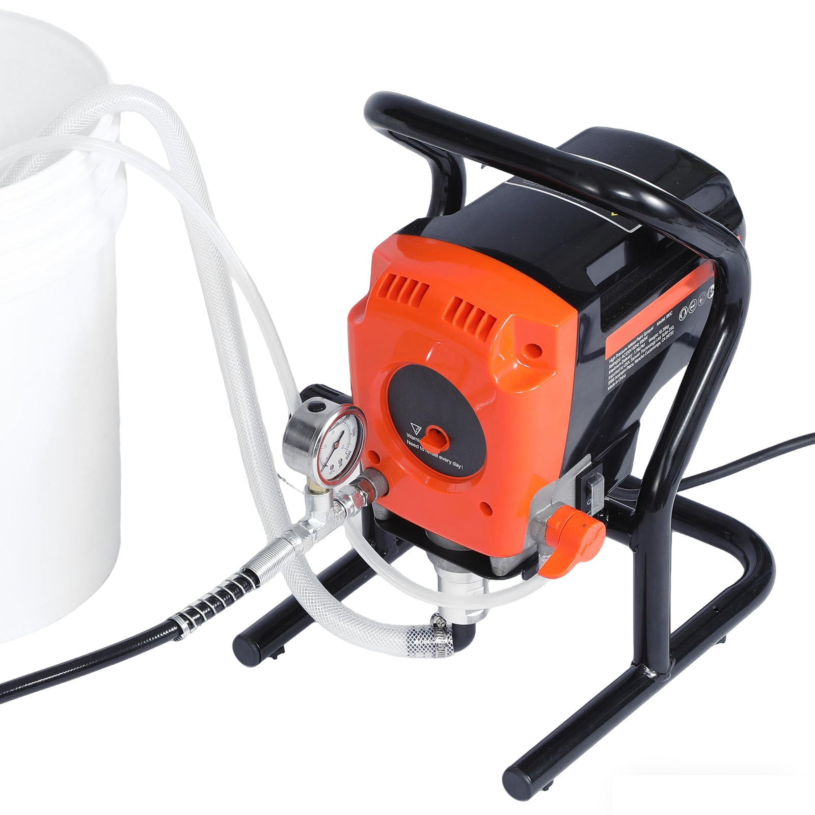 VEVOR Stand Airless Paint Sprayer 900W 3300PSI High Pressure Airless Sprayer Cleaning Brush Hose Extension Rod Nozzles Electric Spray Paint Machine for Interior or Exterior of House Fence