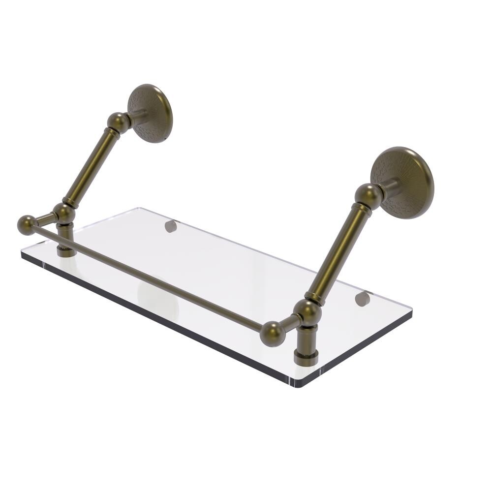 Allied Brass PMC-1-18-GAL-ABR Prestige Monte Carlo Antique Brass Wall mount Bathroom Shelf ( 18-in x 8-in x 8-in )