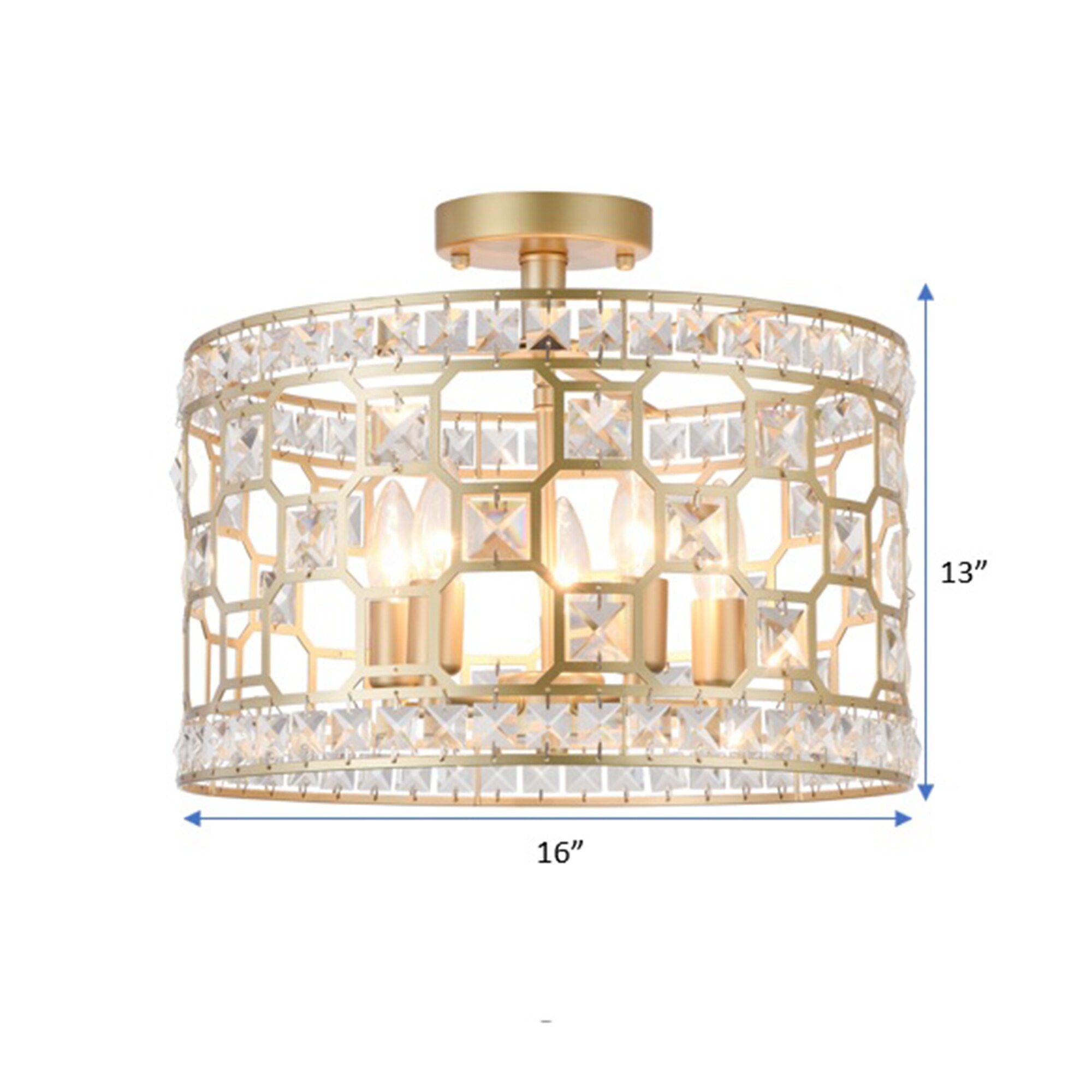 Home Accessories Inc 5Light Gold Modern/Contemporary LED Dry rated