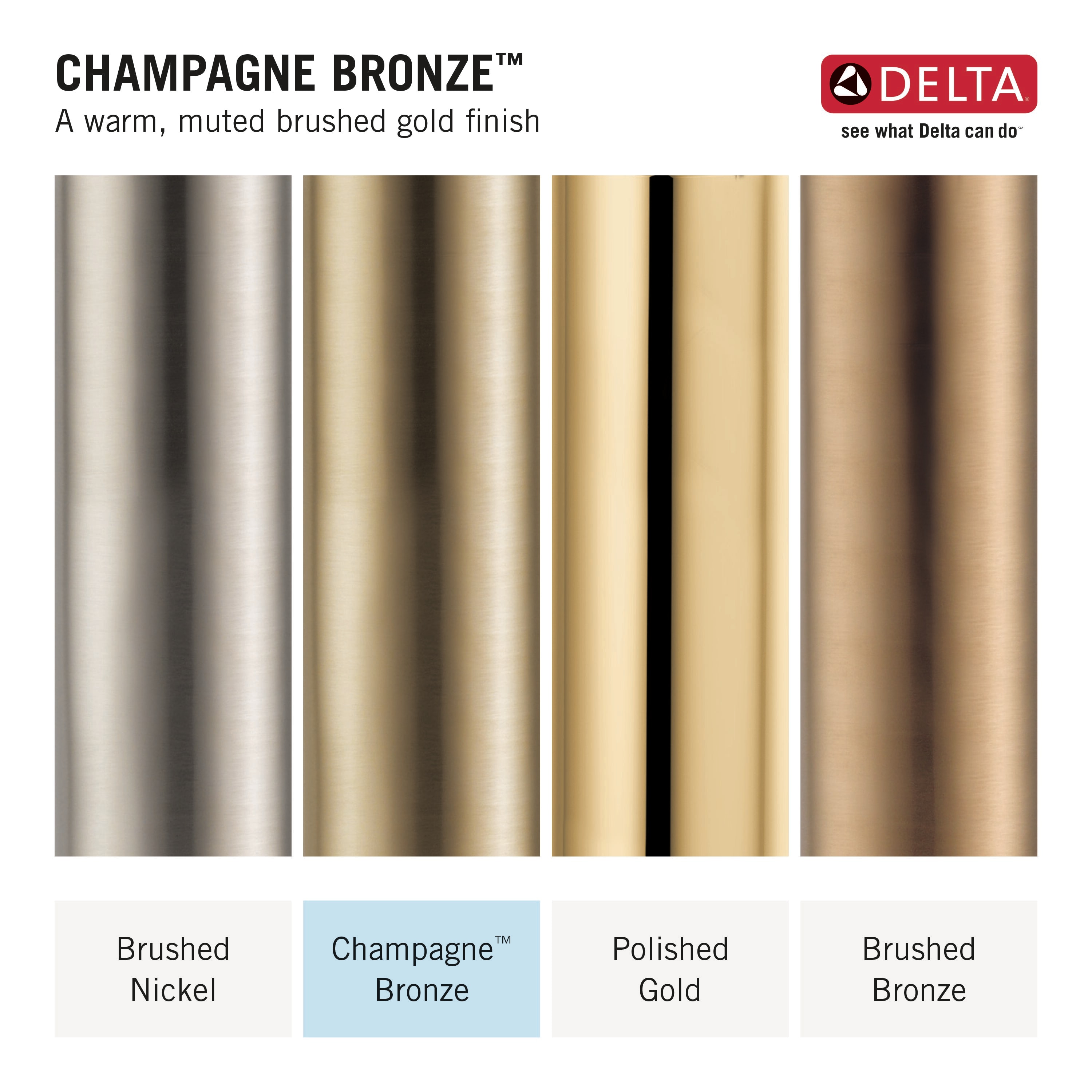 Delta Trinsic Champagne Bronze Widespread 2-handle WaterSense