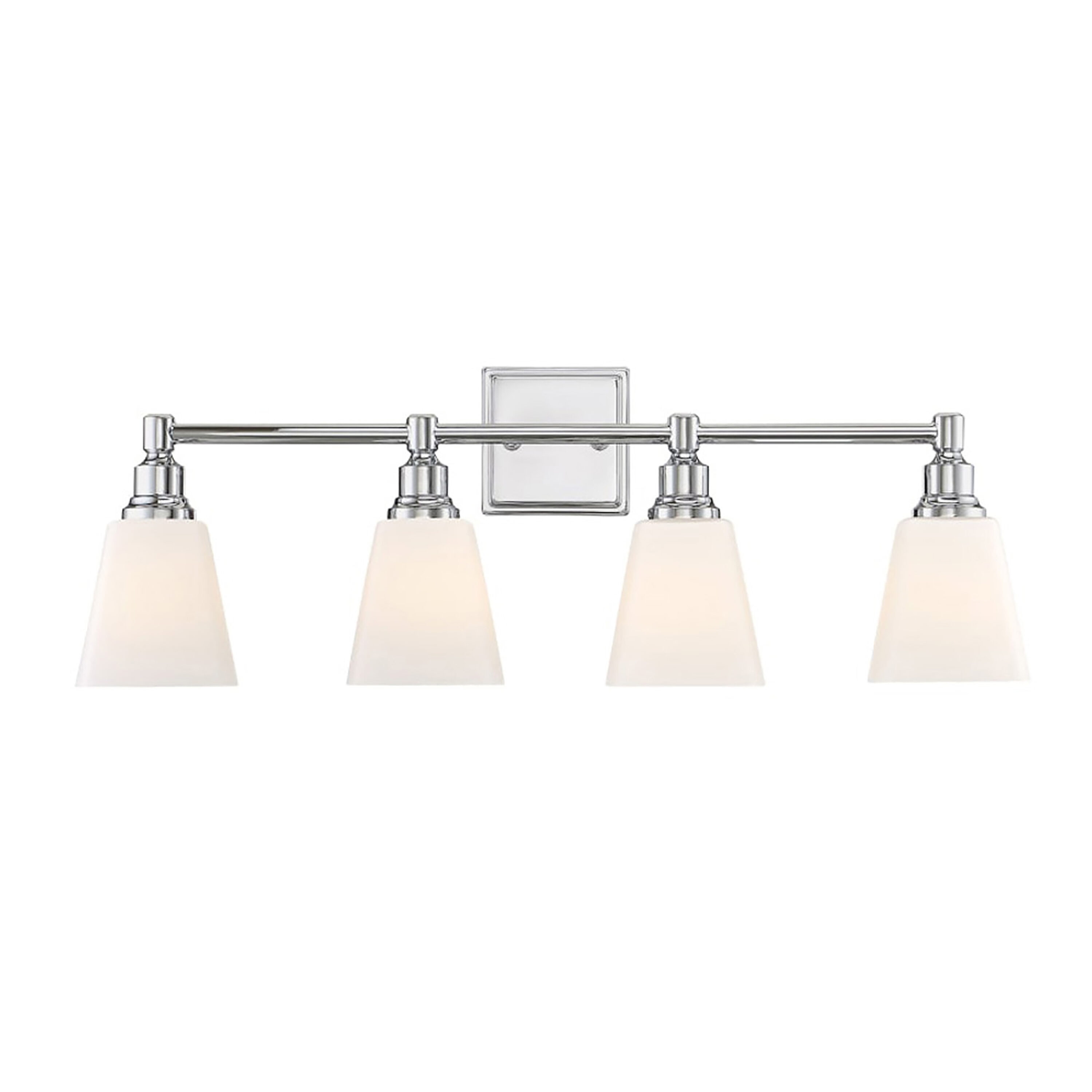 Signature Hardware Leadwell 29-in 4-Light Polished Chrome Contemporary ...