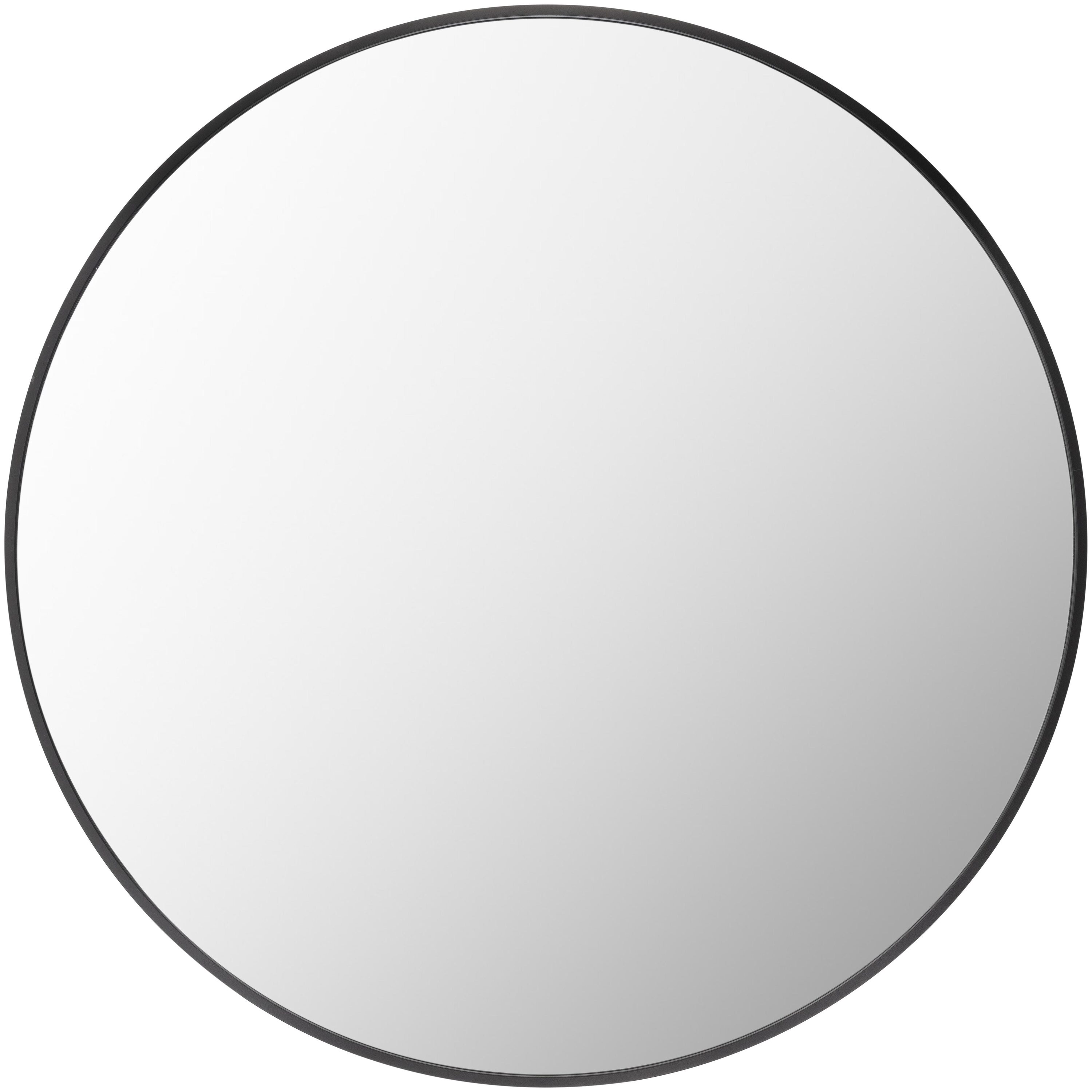 Livabliss RAY038-2727 Aranya 27-in W x 27.0-in H Round Black Framed Wall Mirror