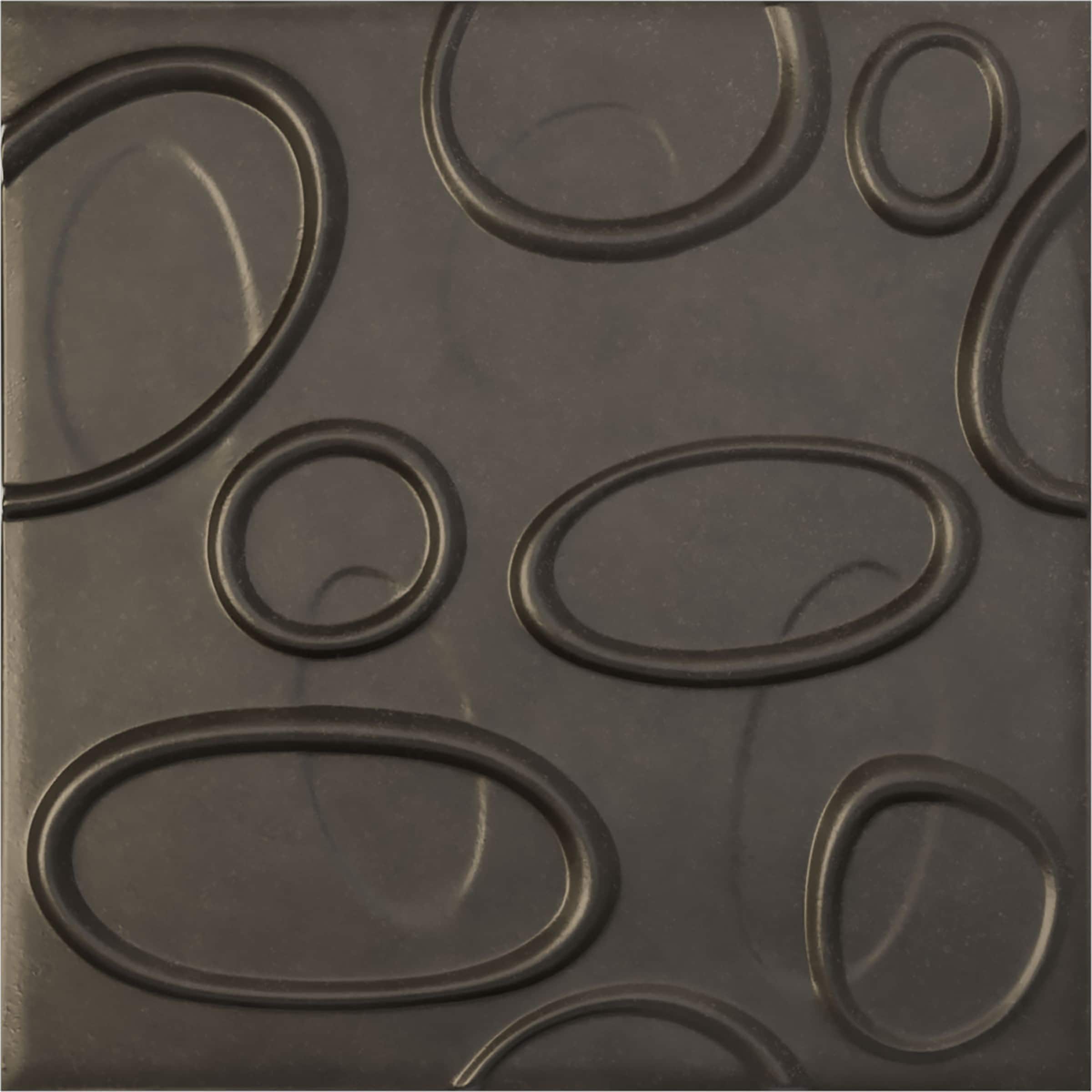 Ekena Millwork WP20X20FEDST-CASE-12 19-5/8-in x 19-5/8-in Embossed Paintable/Stainable Black PVC Wall Panel ( 12 -Pack, Covers 32.04-sq ft )