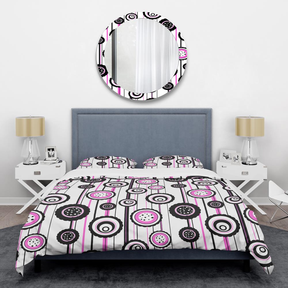 Designart BED24473-K 3 -Piece Purple King Duvet cover Set