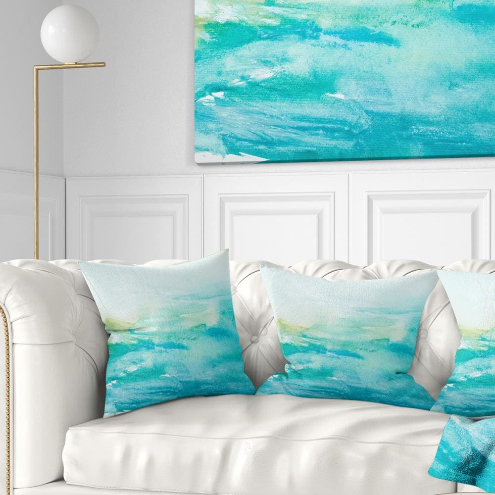 Designart CU6171-16-16 16-in x 16-in Blue Indoor Decorative Pillow