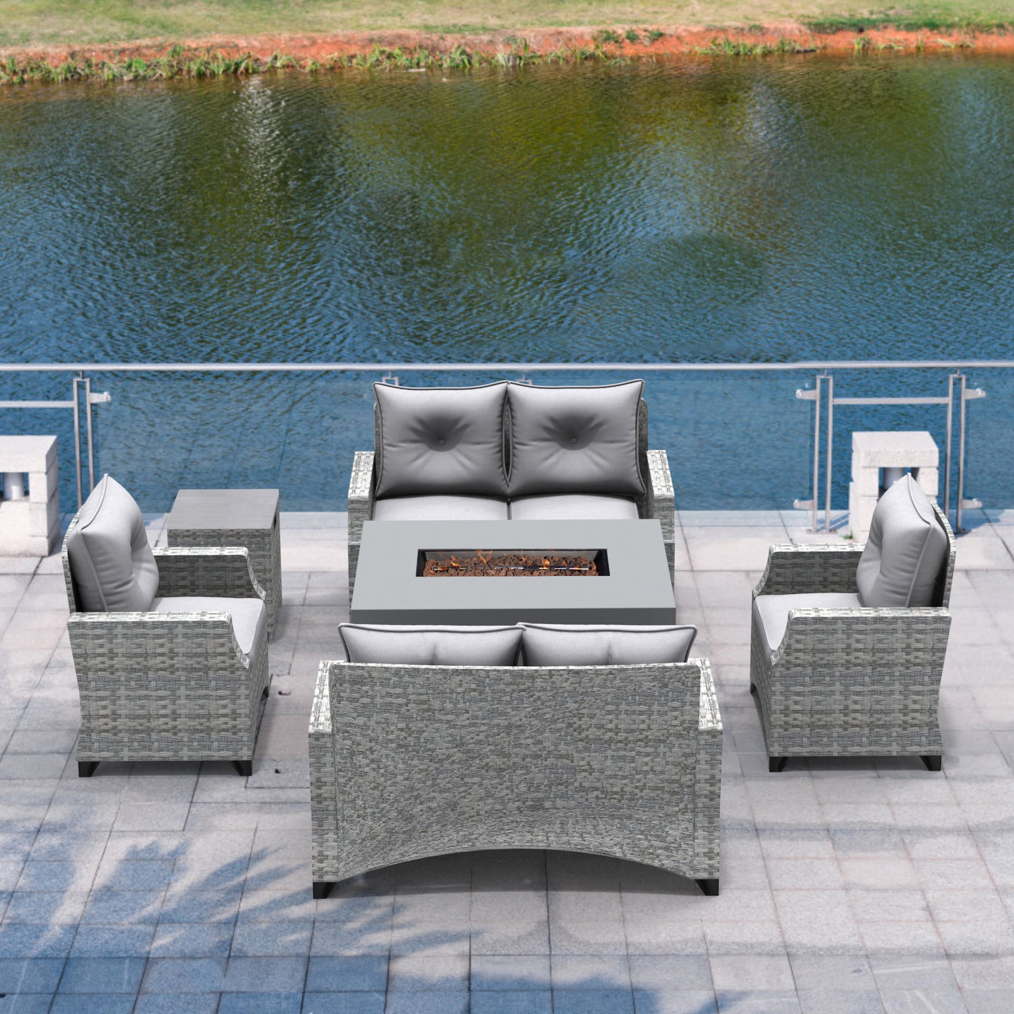 Moda Furnishings 2150-1801-2S Patio-Conversation-Sets - View #6