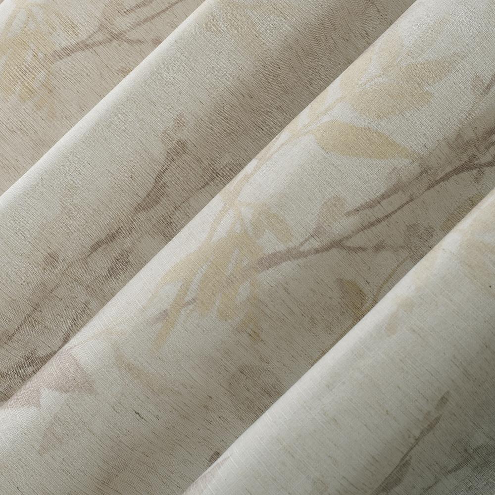 Blush Floral Linen Blend Light-Filtering Rod Pocket Drapes