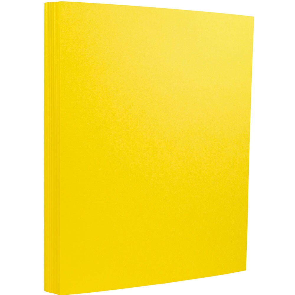 JAM Paper 295931633 Matte-Card tock, 8.5" x 11", 130Lb Yellow, 25/Pack