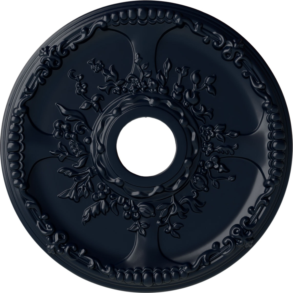Ekena Millwork CM18SEMDF Antioch 18-in W x 18-in L Painted Midnight Dream Polyurethane Whole Ceiling Medallion