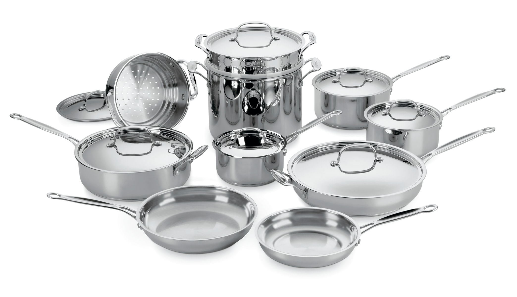 Cuisinart 13-Piece Professional 25.13-in Stainless Steel Cookware Set with  Lid(s) Included in the Cooking Pans & Skillets department at