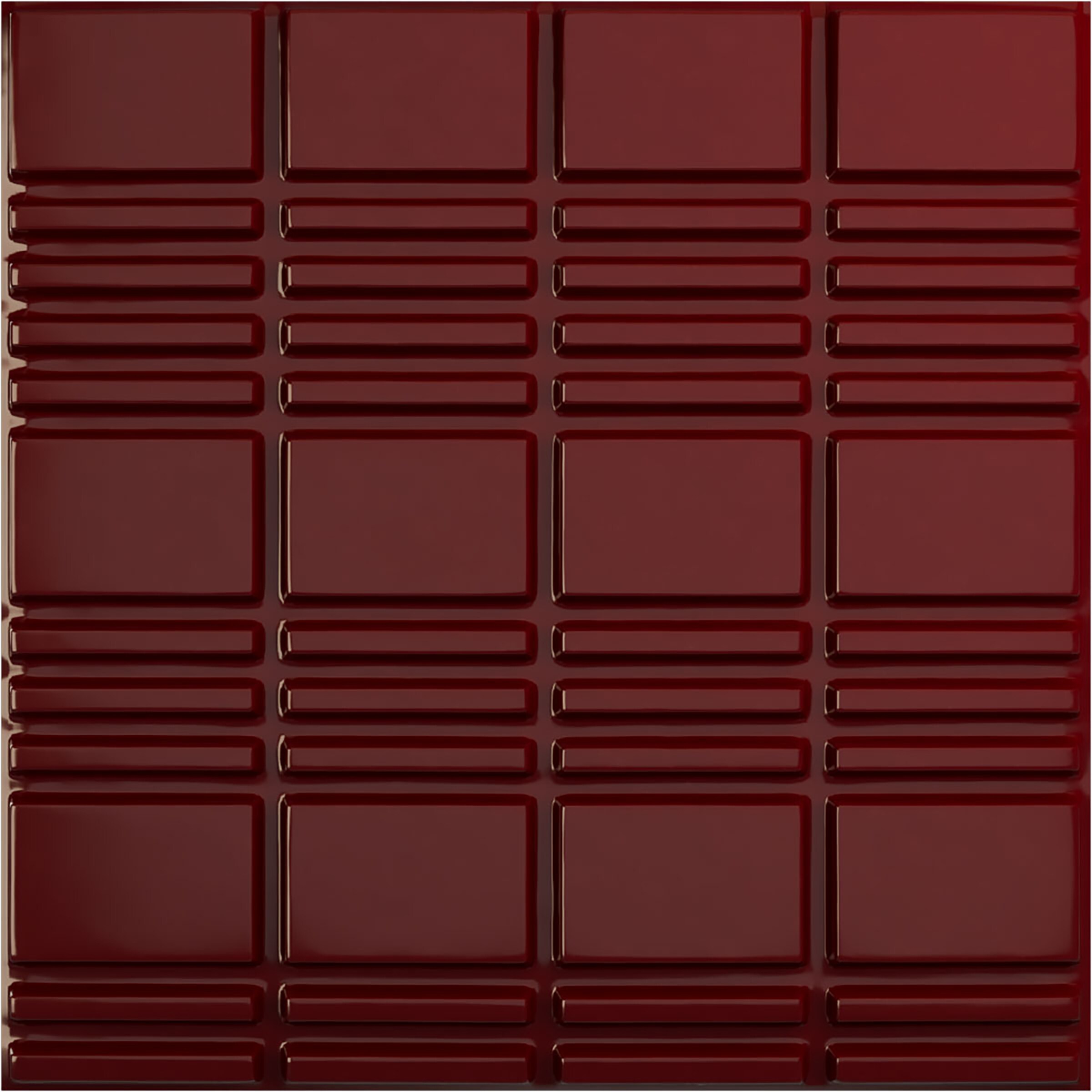 Ekena Millwork WP20X20SDHML 19-5/8-in x 19-5/8-in Embossed Gloss Merlot PVC Wall Panel