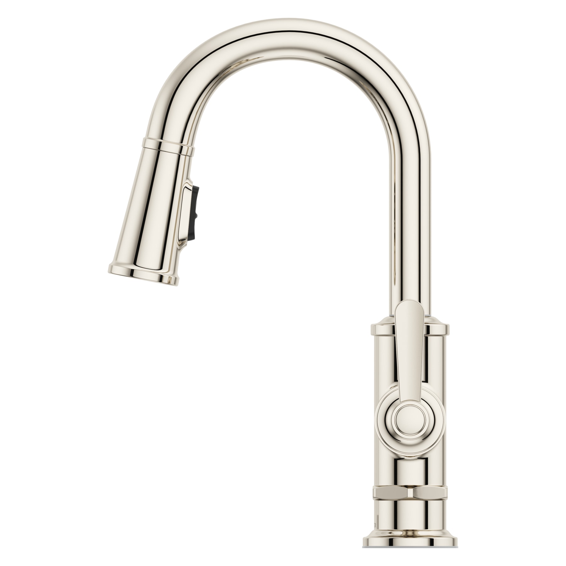 Polished Nickel Single Handle Pull Down Kitchen Faucet with Spray