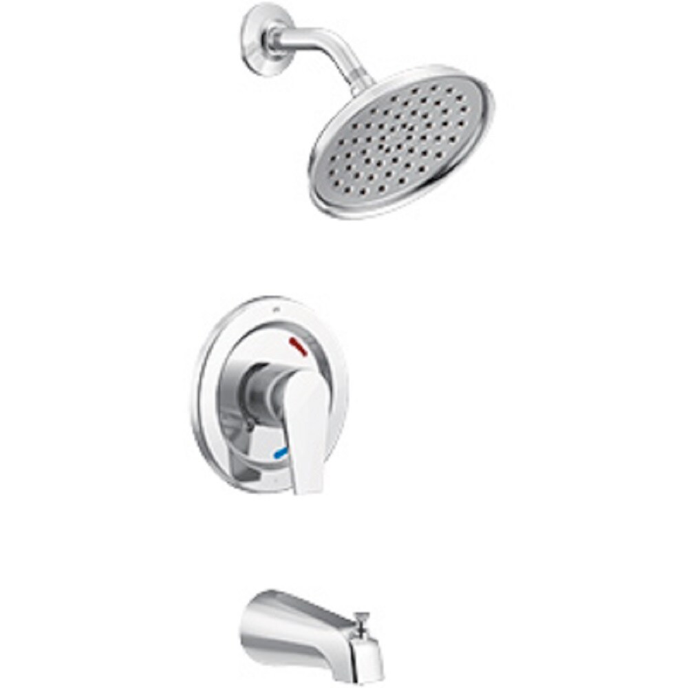 Cleveland Faucet Group 707682 Slate Chrome 2-handle Single Function Round Bathtub and Shower Faucet