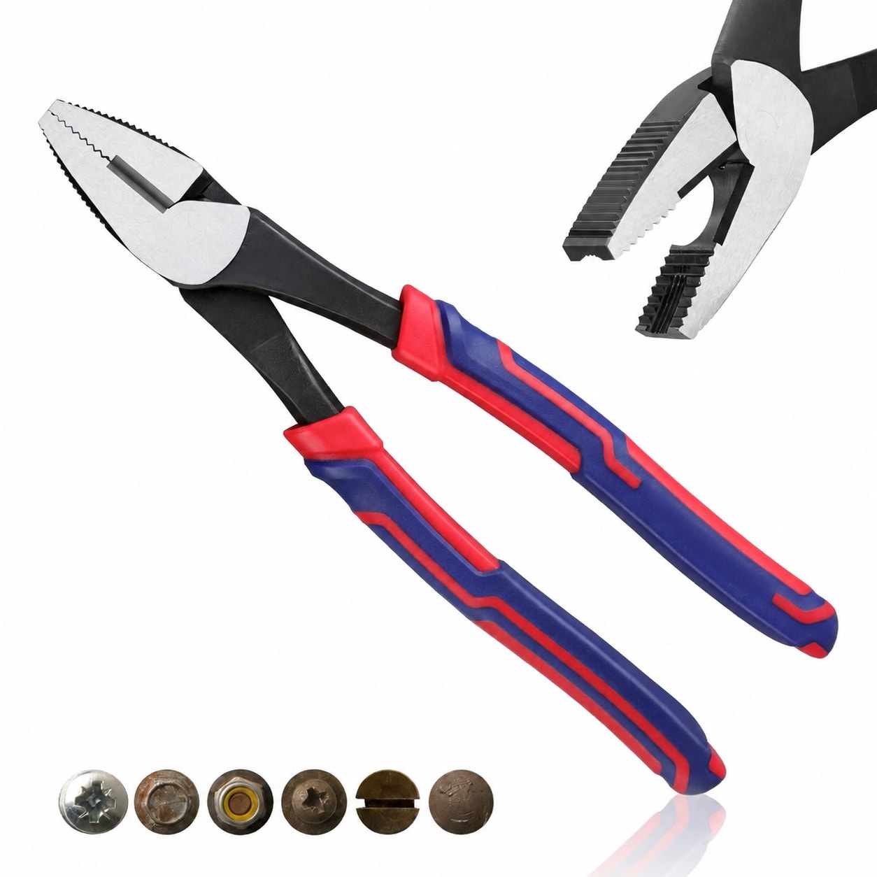 Linder Group Inc 8 Inch Linesman Screw Extractor Pliers Non Slip Jaw ...