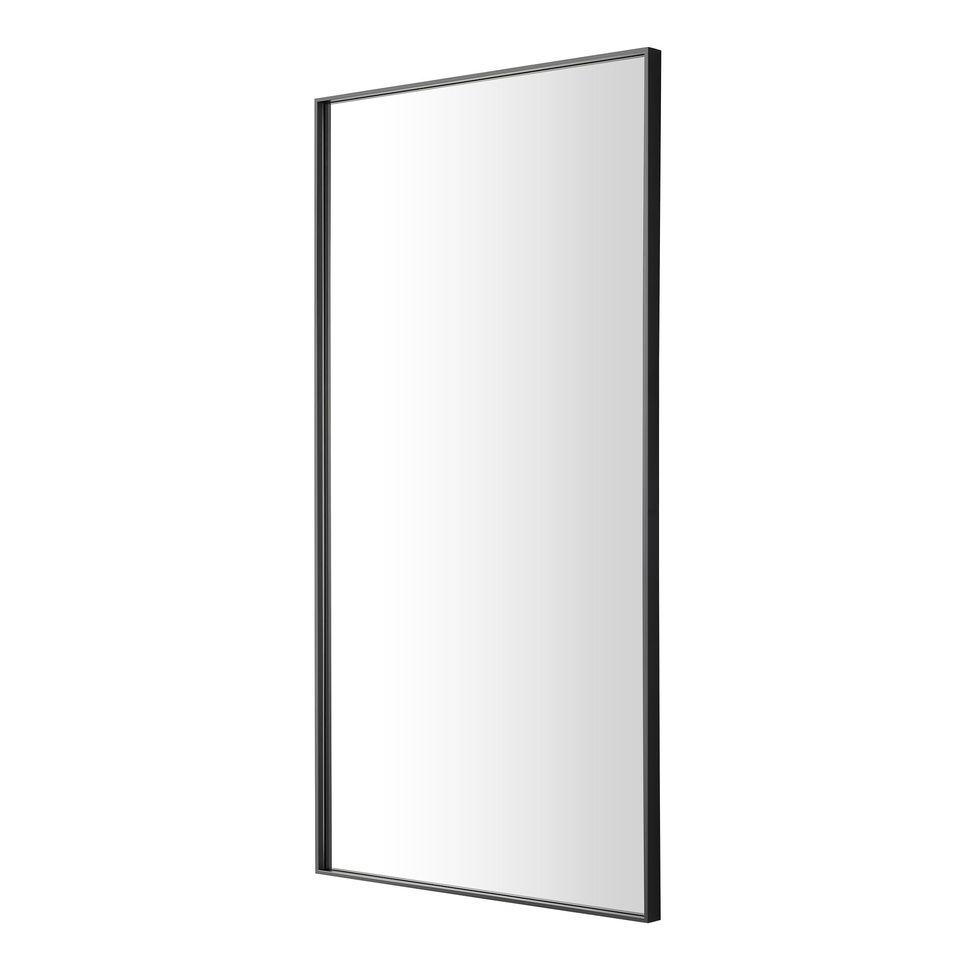 GETLEDEL 36-in x 20-in Framed Bathroom Vanity Mirror (Black) MR-2513BK ...