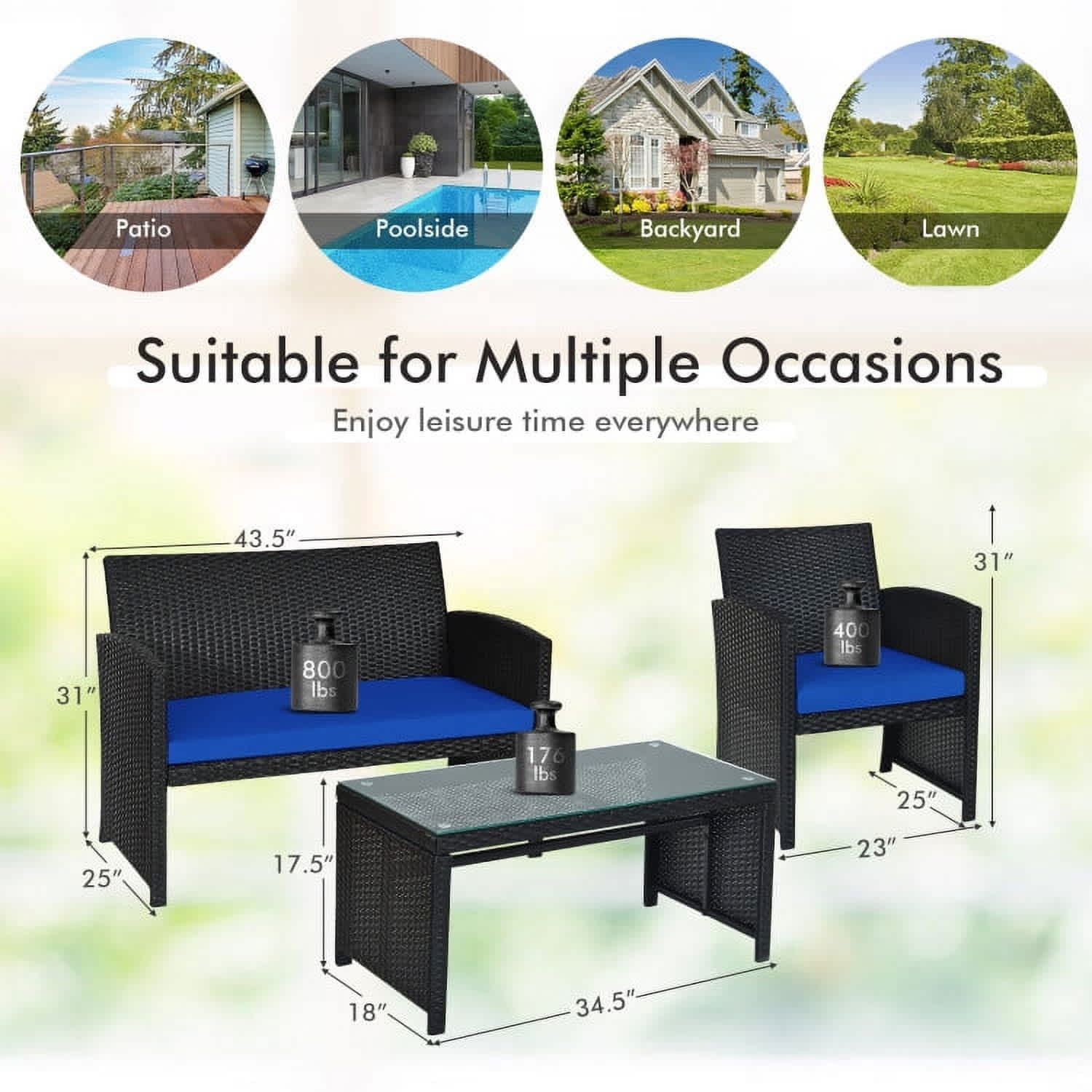 Choco Moon 5356248992566 Patio-Conversation-Sets - View #4