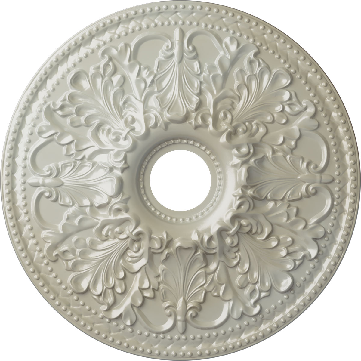 Ekena Millwork CM23ASFBS Ashley 23.875-in W x 23.875-in L Painted Flash Blue Polyurethane Whole Ceiling Medallion