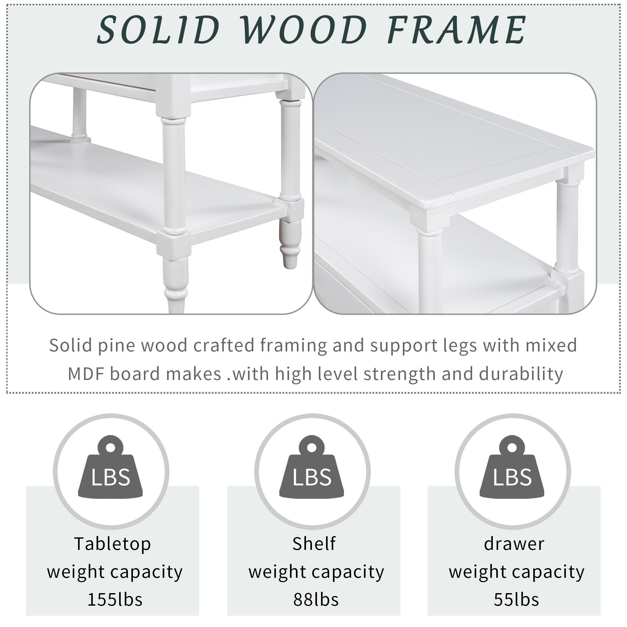 WELLFOR TRX-319AK Console-Sofa-Tables - View #3