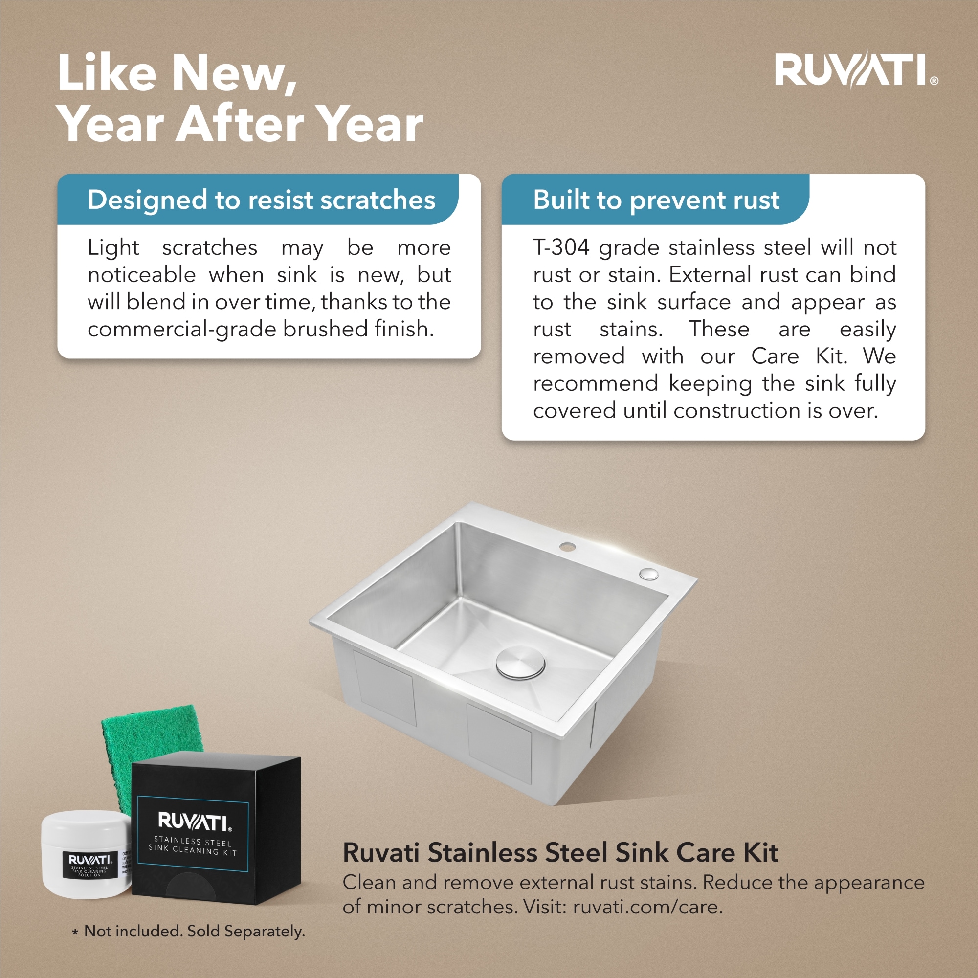 Ruvati RVH8007 Kitchen-Sinks - View #7