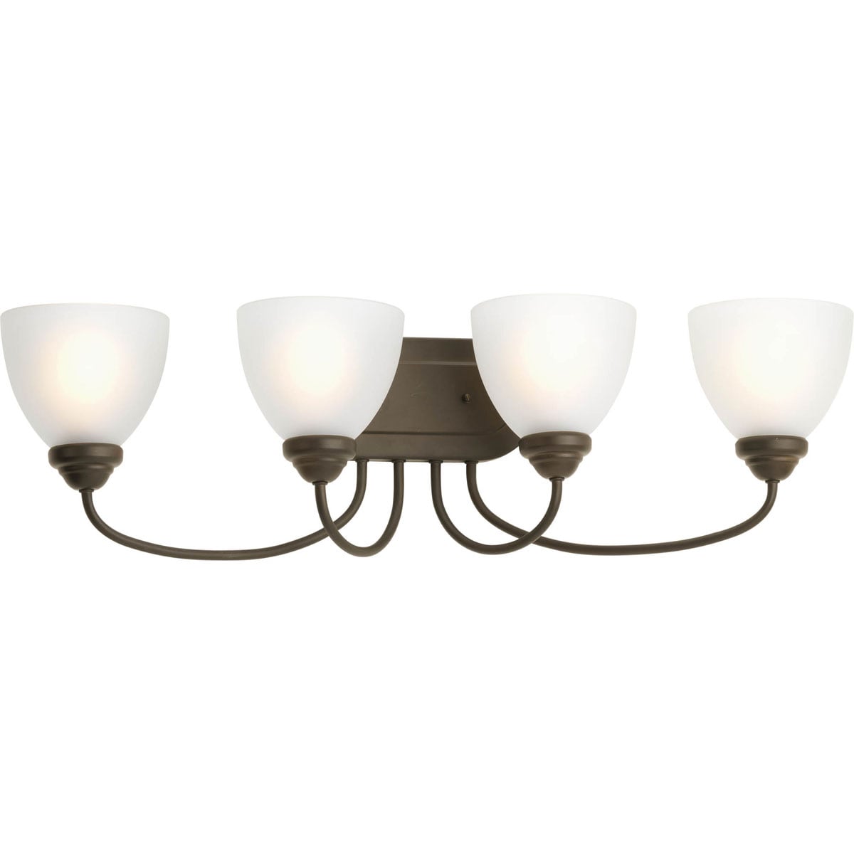 Progress Lighting P2928-20 Heart 29.87-in 4 -Light Antique Bronze Farmhouse Vanity light
