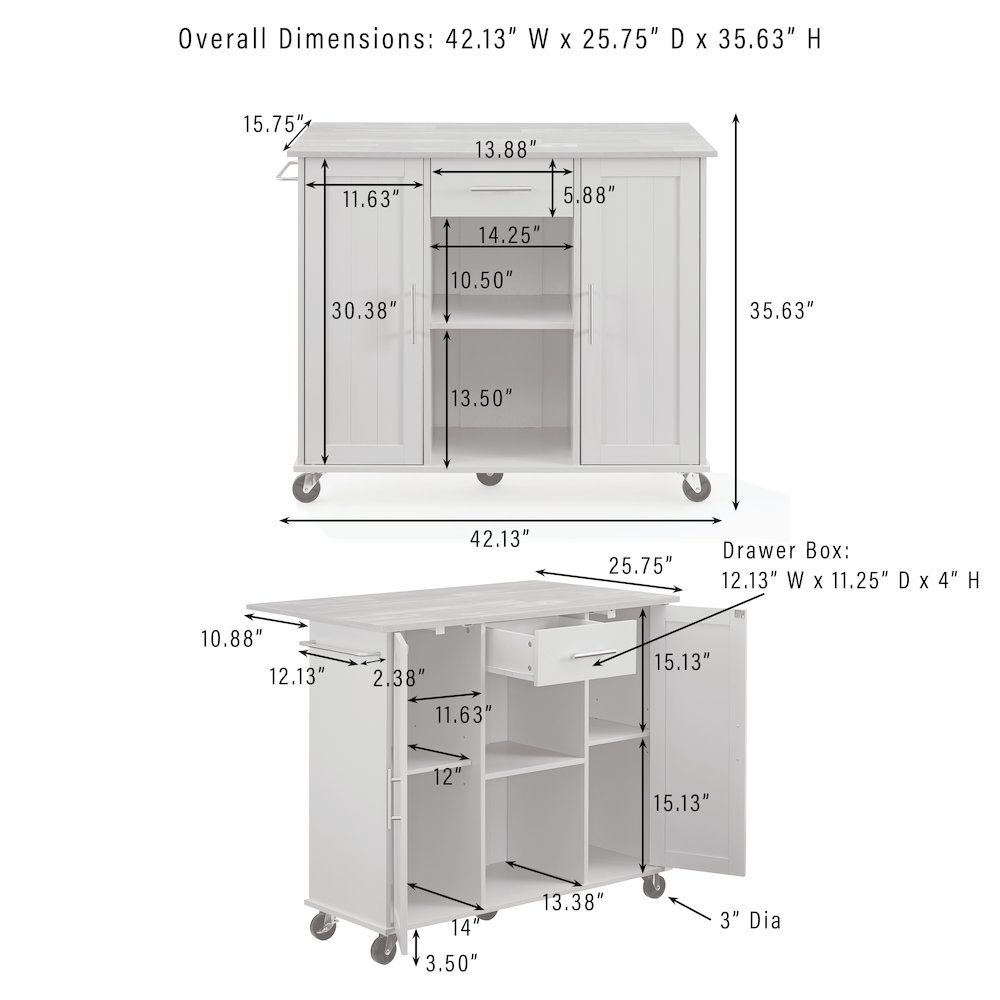 Crosley Furniture CF3046NA-WH Kitchen-Furniture - View #8