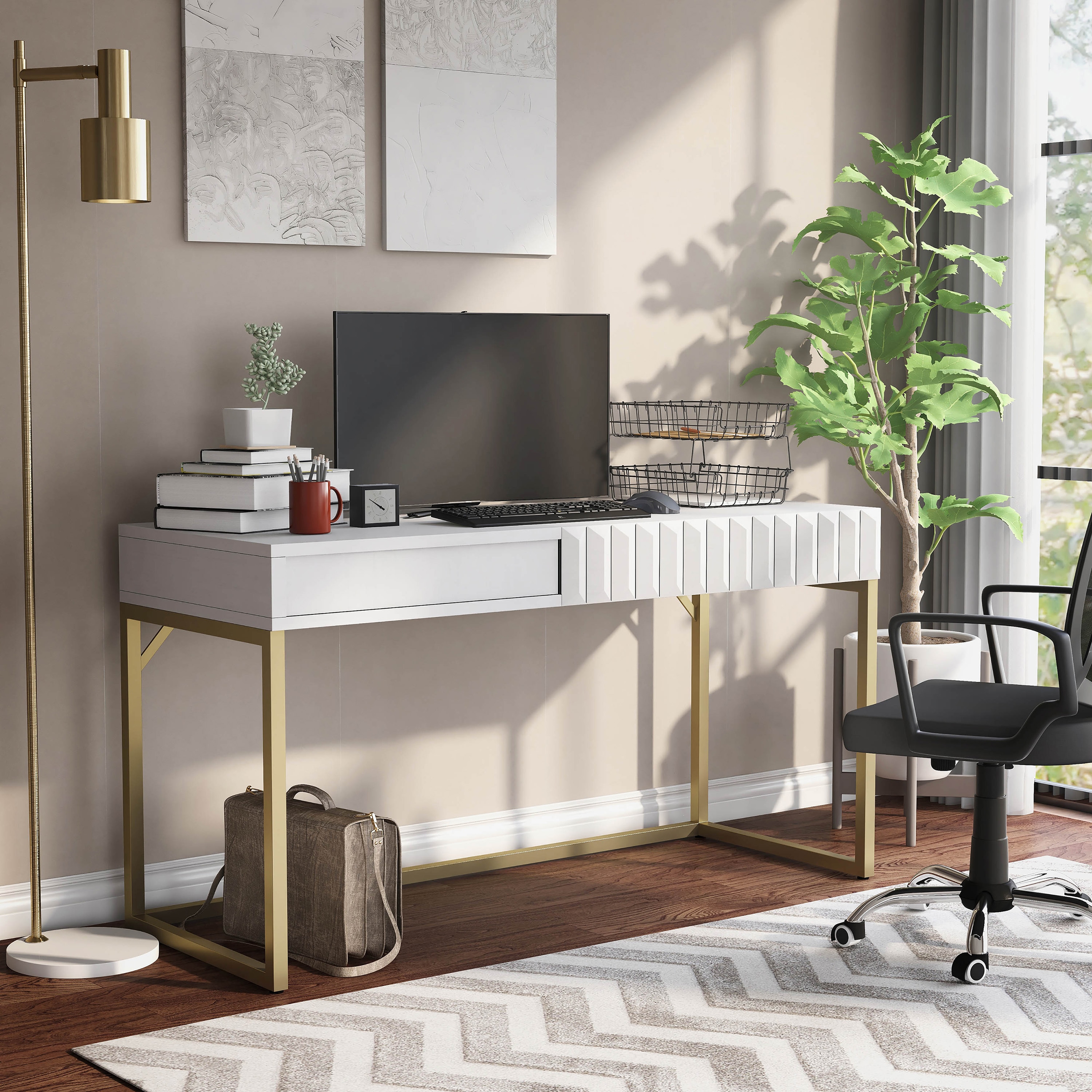 Furniture of America IDF-DK406WH-L desks - View #5
