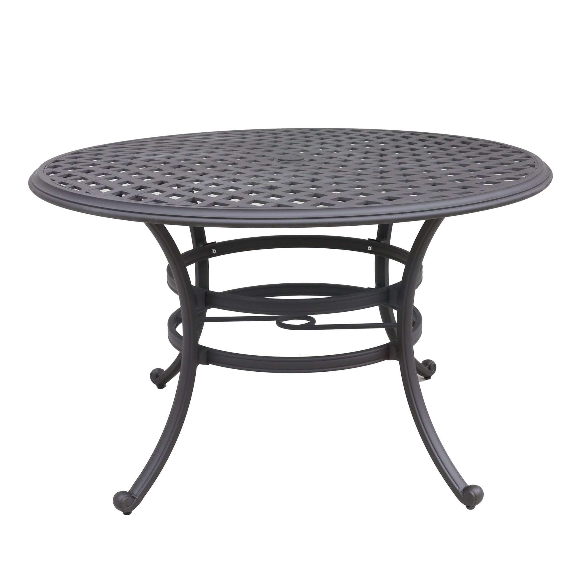 Mondawe MA-GCABQ-HF31A Round Outdoor Dining 49-in W x 49-in L with Umbrella Hole