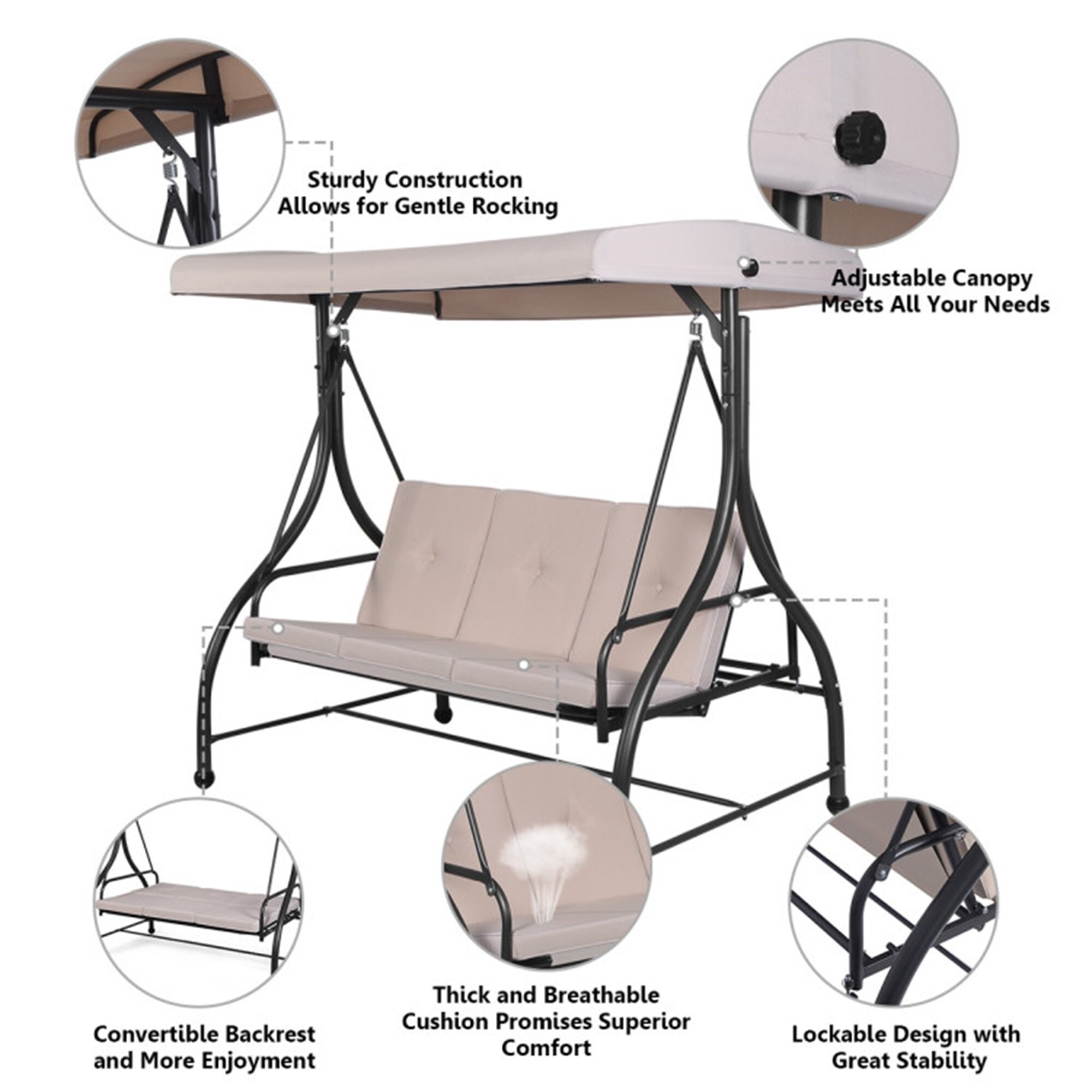 Mondawe 4BE-HY Swing-Gliders - View #4