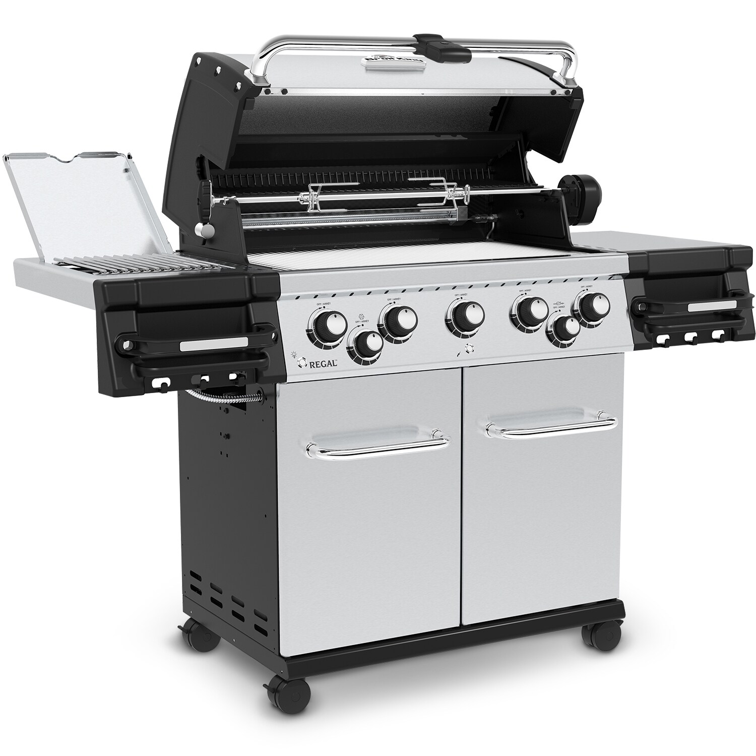 Broil King Baron S 590 Pro IR 5-Burner Propane Gas Grill With Rotisserie  and Sear Station