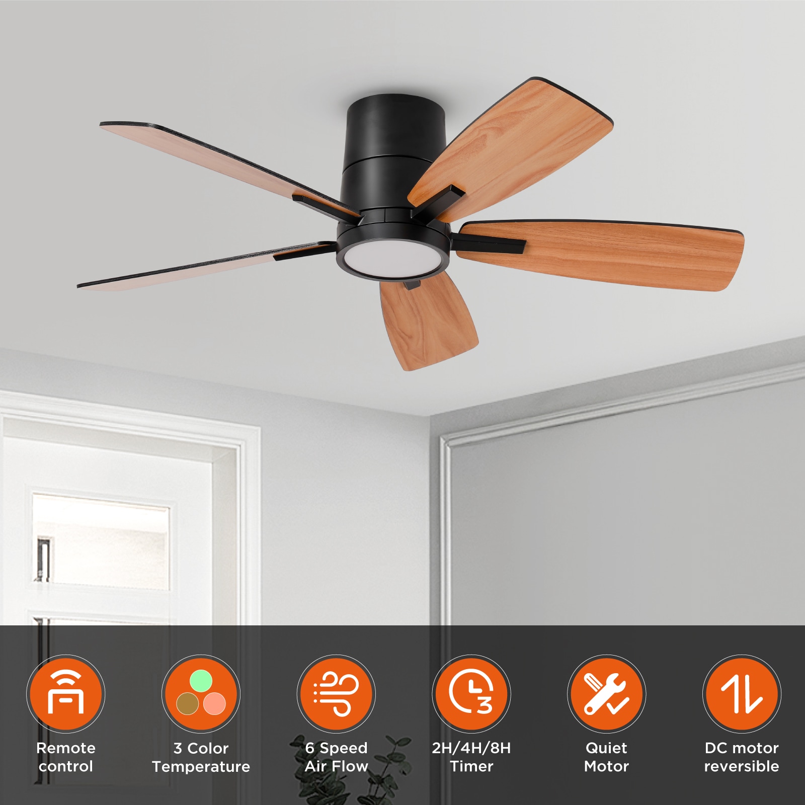 TALOYA TLY42-BK-5X-S5 Ceiling-Fans - View #6