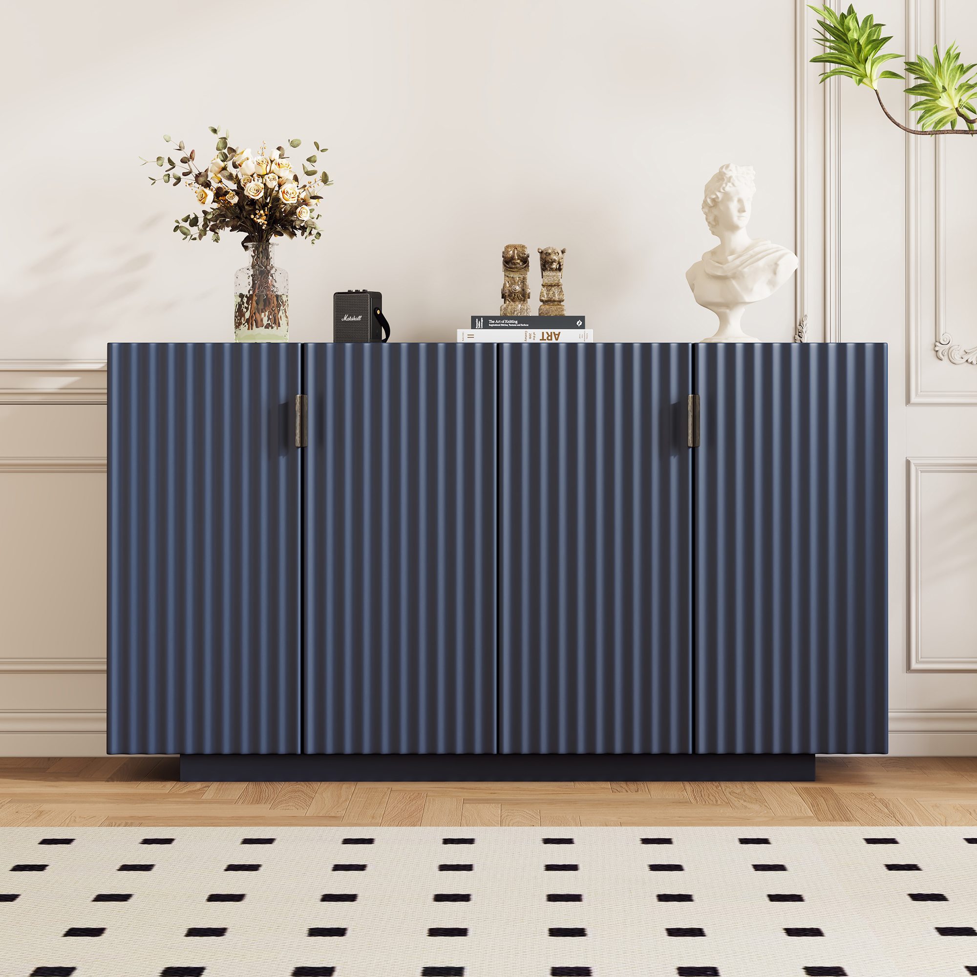 Bella Depot BDS-715P992M Contemporary/Modern Antique Blue Sideboard