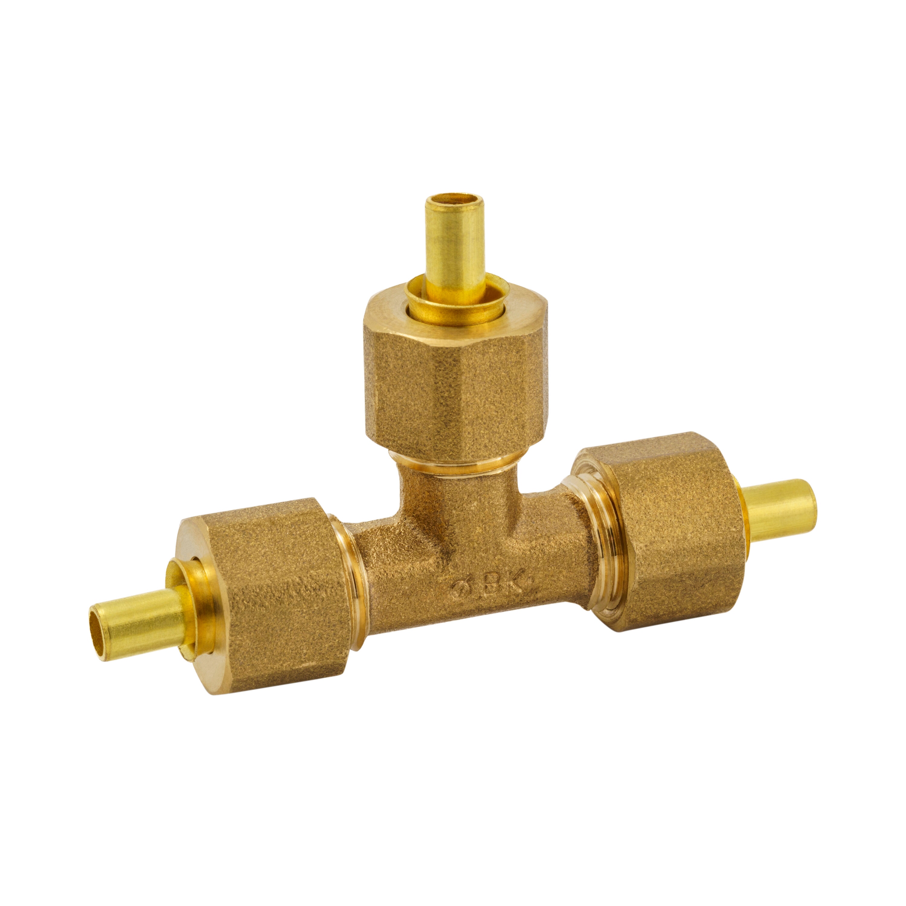Ice Maker Water Line Brass Compression Tube Fitting, 1/4 OD x 1/4 OD (2) 