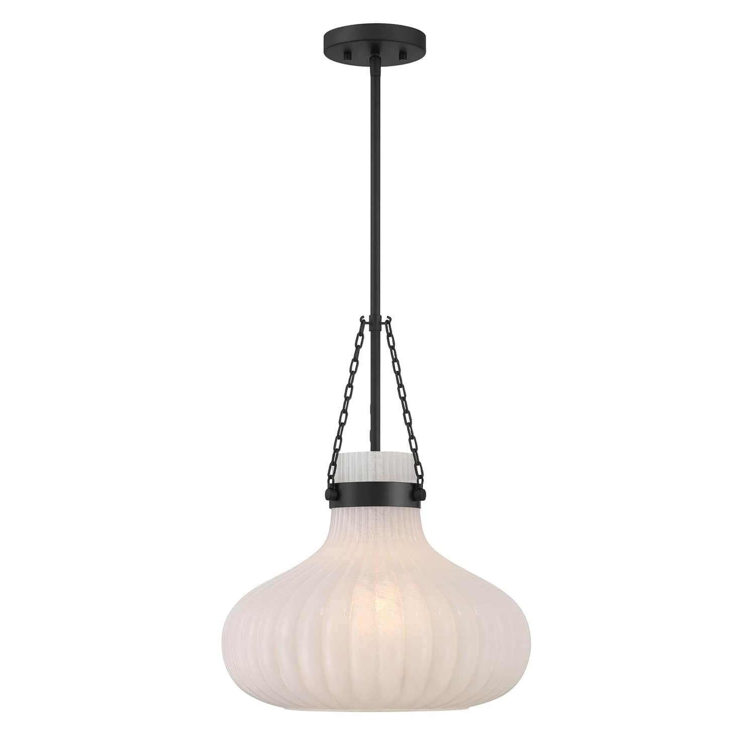 Trade Winds Lighting TW73748MBK 1-Light Pendant from Gloria Collection in Matte Black