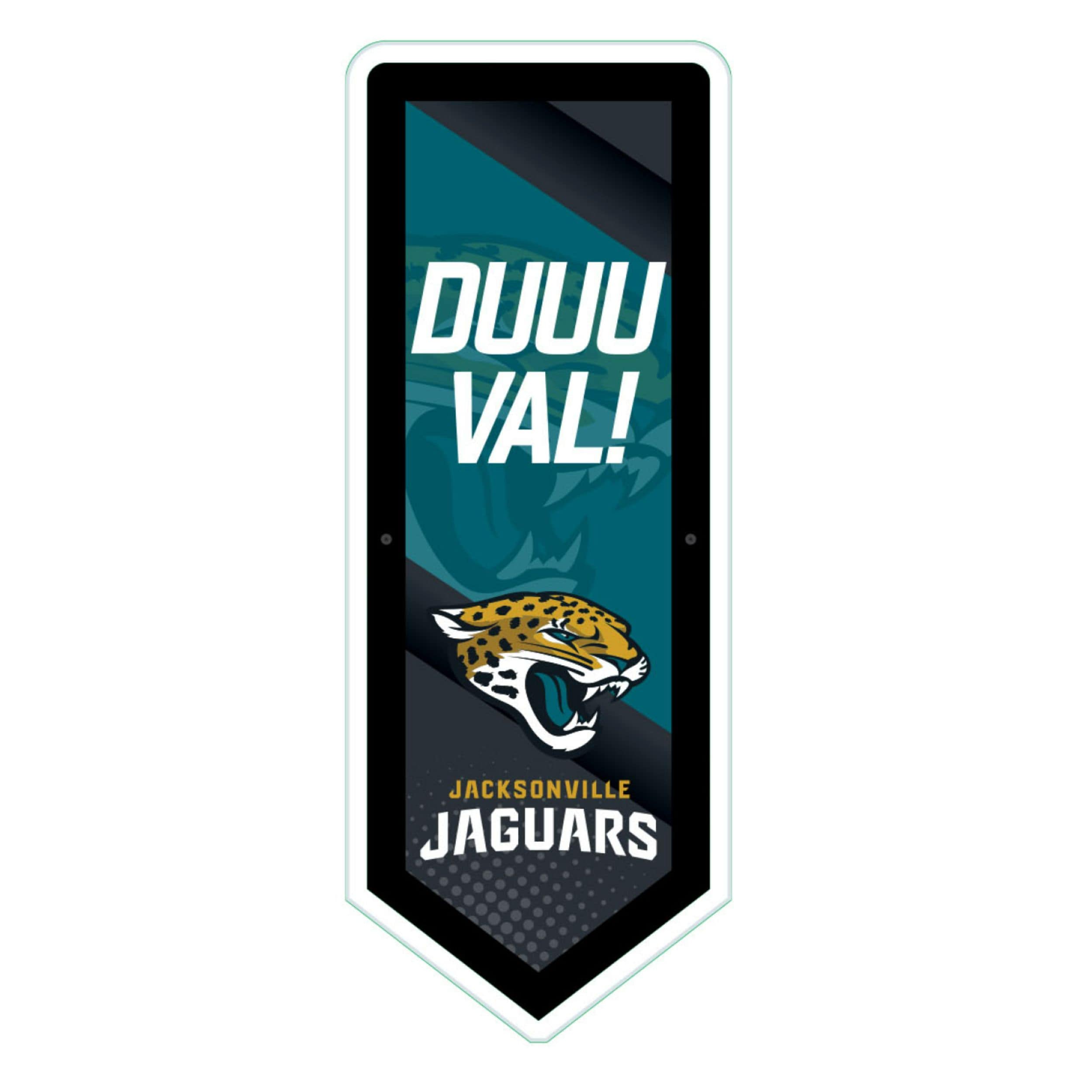 Evergreen 8LED3814PEN Jacksonville Jaguars 8.87-Inches W x 23-Inches H Acrylic Sports Wall Phrases Wall accent