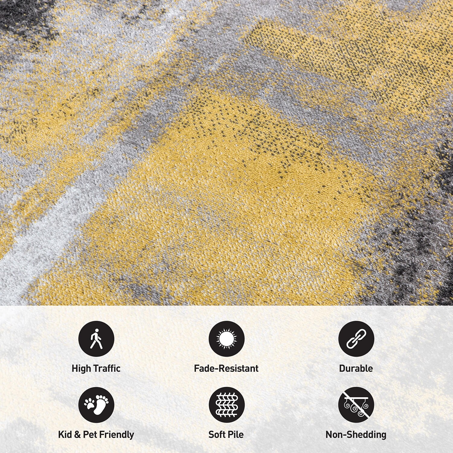 World Rug Gallery 939YELLOW3X5 rugs - View #5